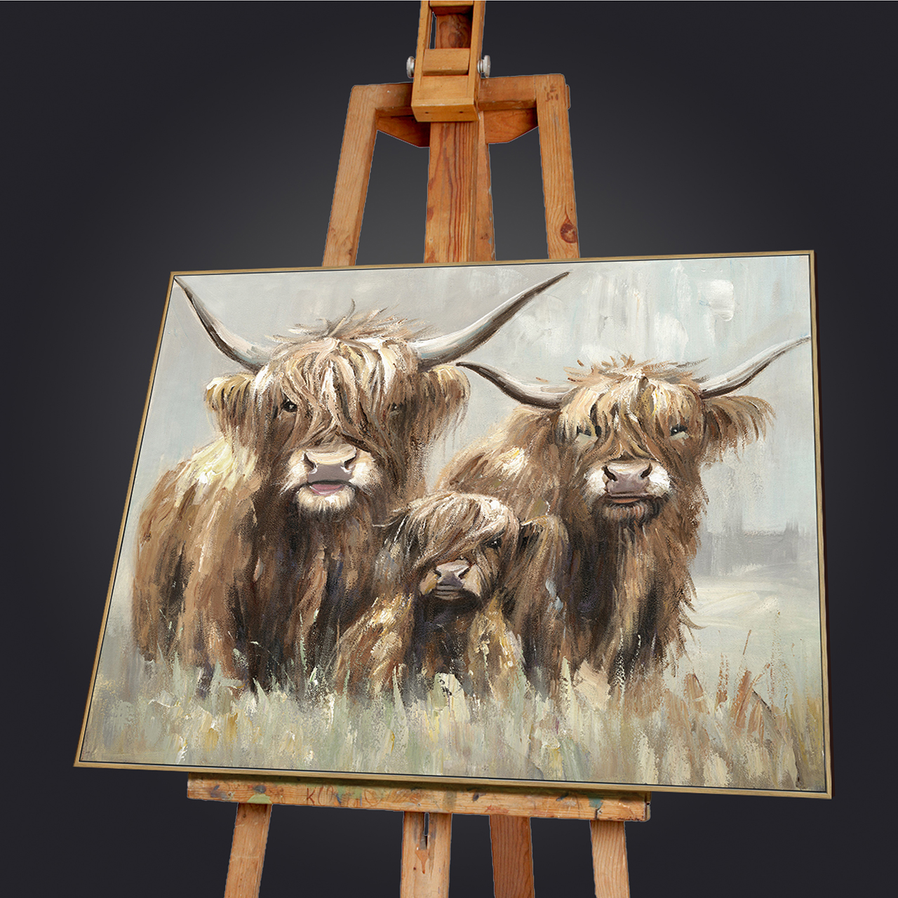 Gemälde-Three Cattles-image LAND