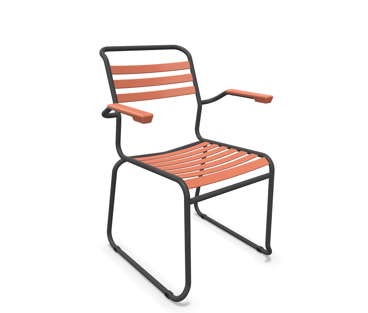 Schaffner Kufen-Lättli-Stuhl Säntis mit Lehne Braun | Schubiger Möbel