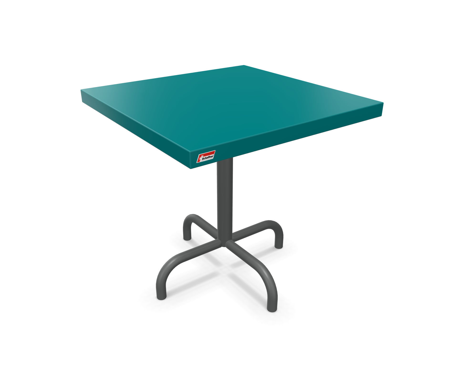 Metall-Beistelltisch Säntis Quadratisch von Schaffner / Farbe: Kaliblau / Grösse: 50 x 50 cm
