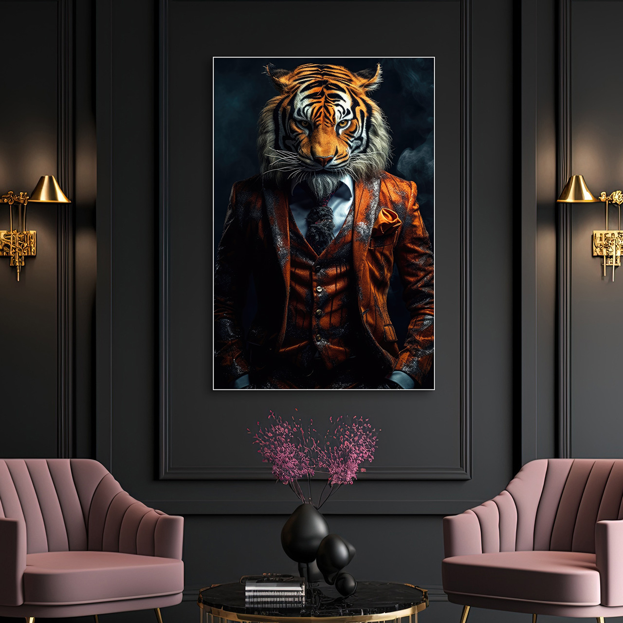 Acrylglasbild Stylish Tiger image LAND