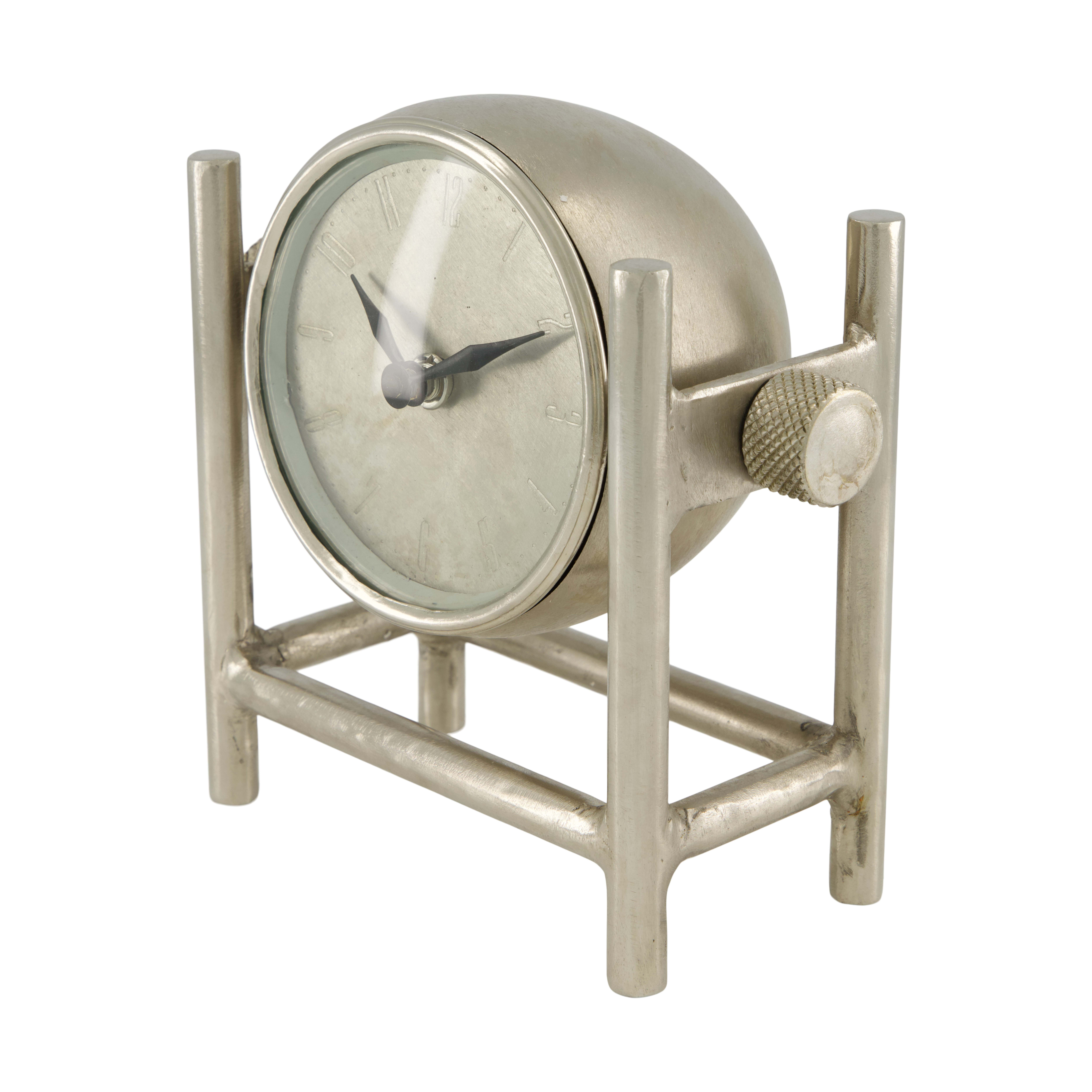 Decofinder Uhr Loudun, Metall, Antiksilber  | Schubiger Möbel