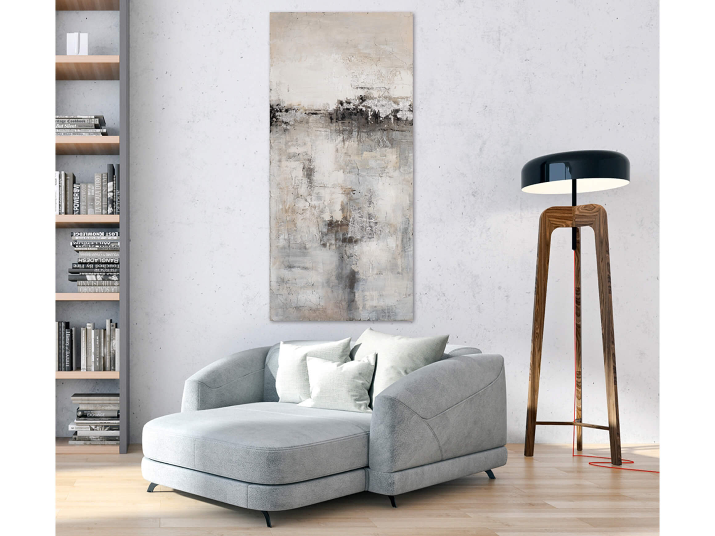 Bild Abstrakte Welten in Grau und Silber image LAND