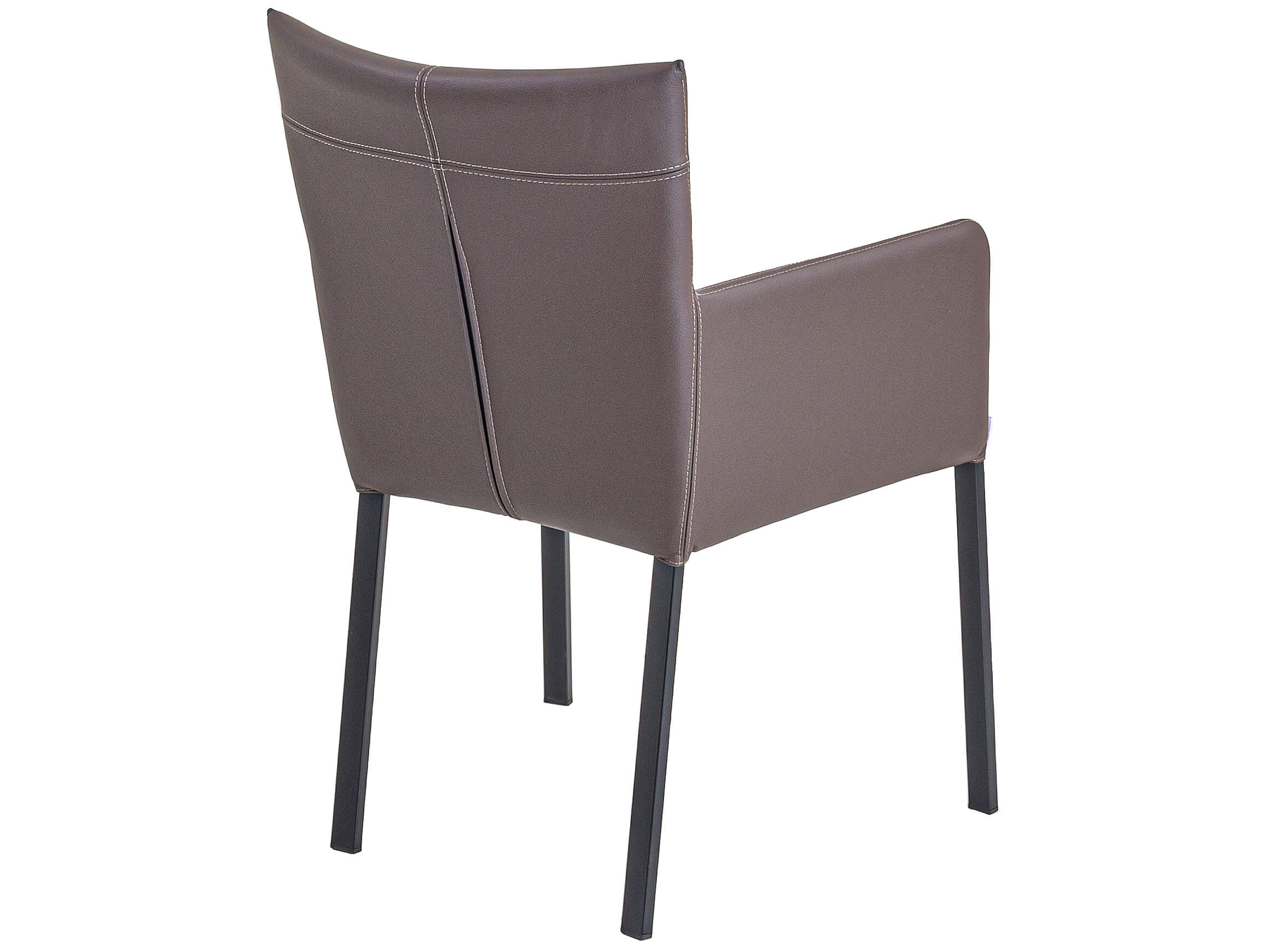 Armlehnstuhl Loredana Lüönd / Farbe: Dunkelbraun / Material: Leder