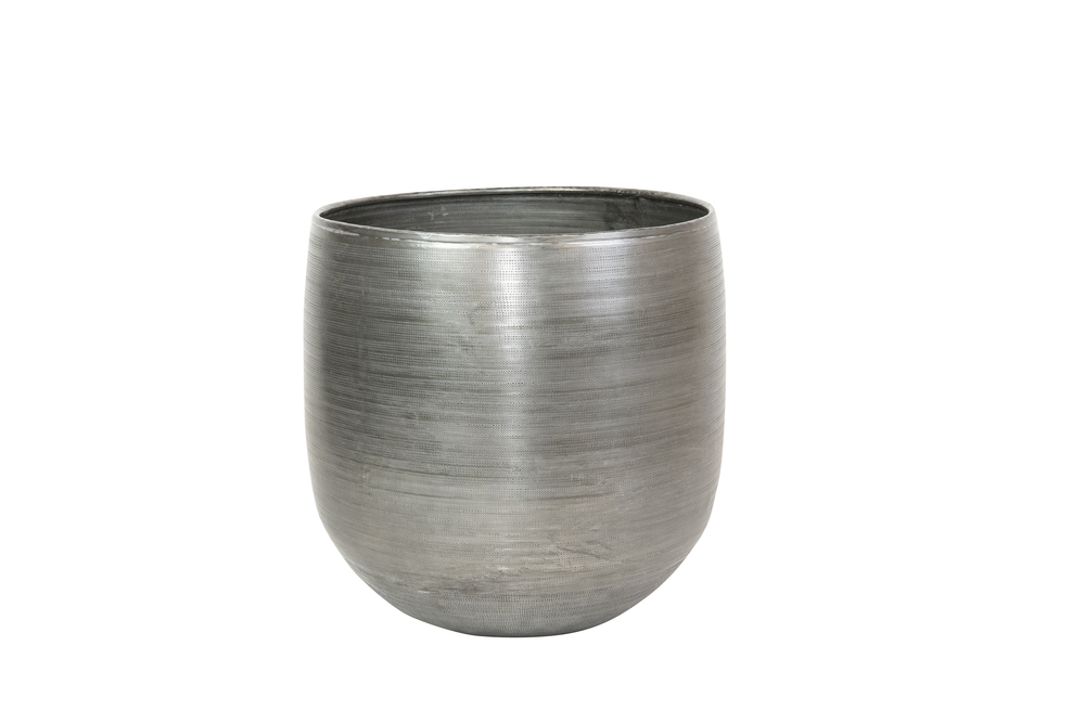 Pot de plantes Rowen, cache-pot, argent L : 15 cm Decofinder