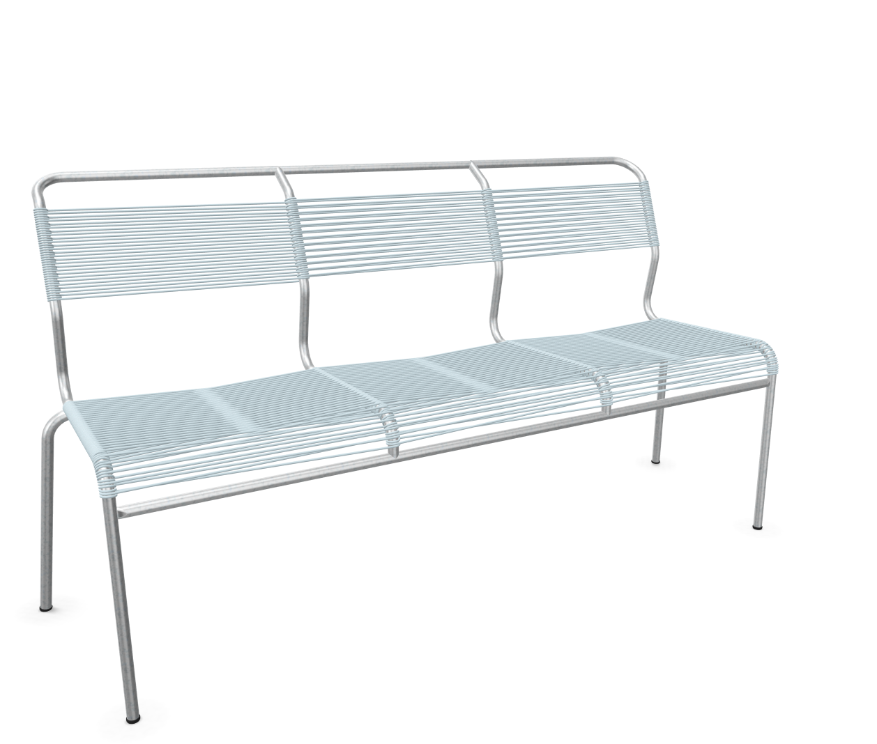 Schaffner Spaghetti-3er-Bank Säntis Feuerverzinkt Blau | Schubiger Möbel