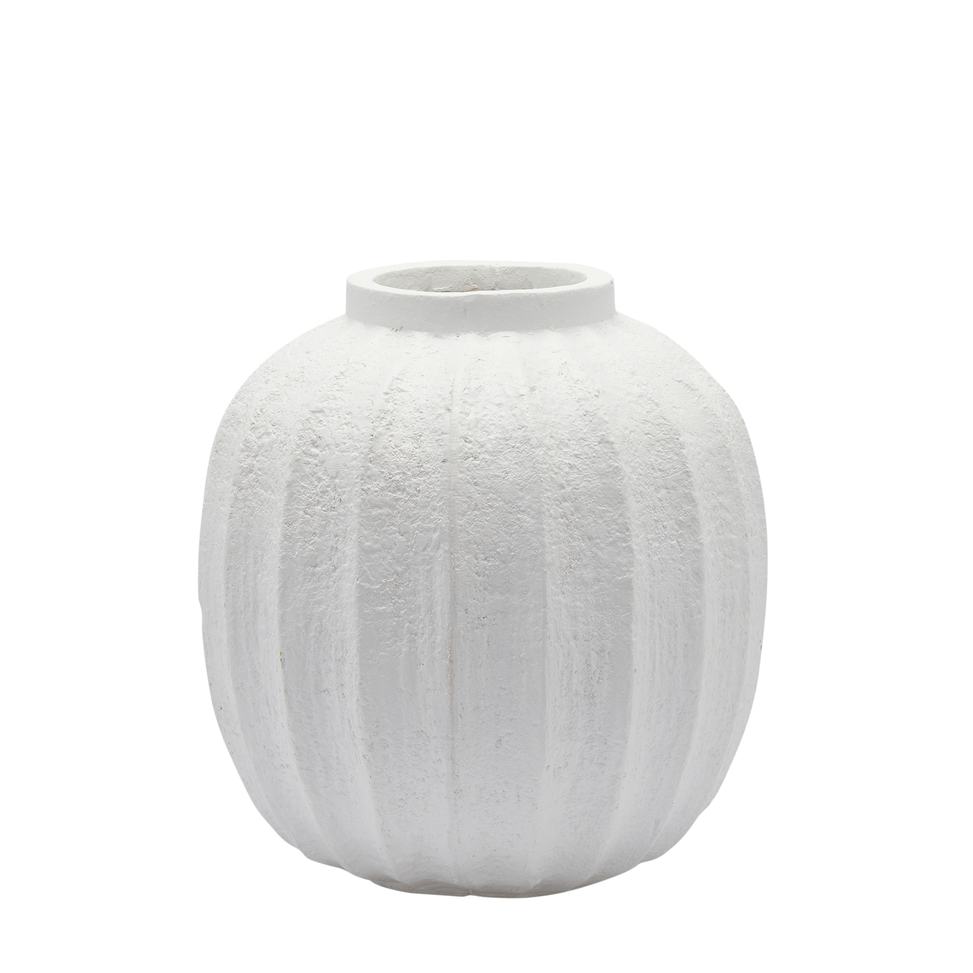 Vase Rillen Keramik H: 30 cm Edg