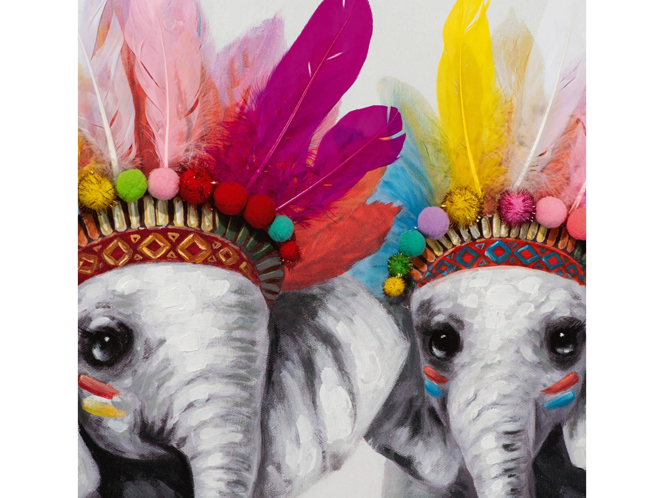 Bild Kleine Elefanten mit Federn image LAND