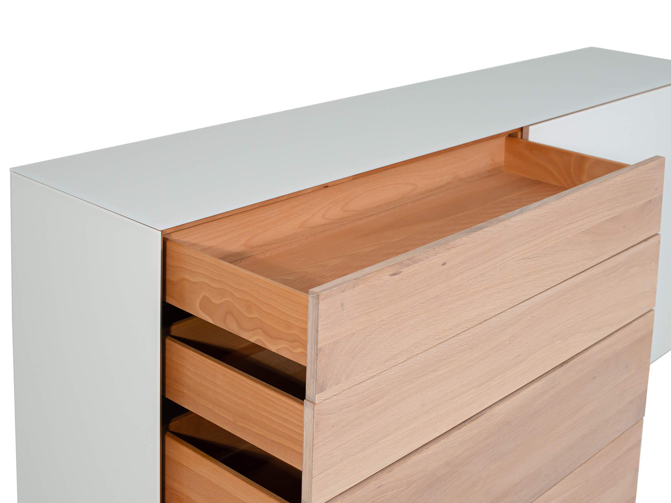 Anrichte Cubus Pure Team 7 / Farbe: Holzfarbig Naturweiss