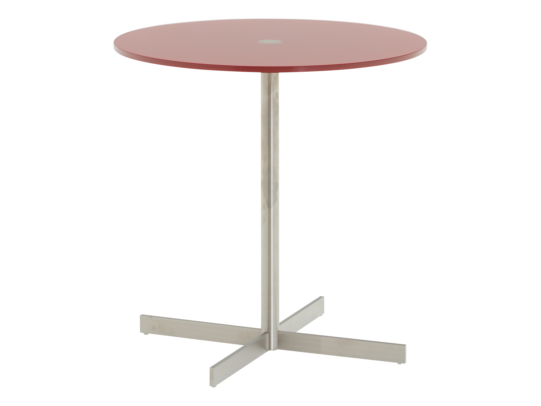 Beistelltisch Lias, Optiwhiteglas, Rot, b 46 cm h 46 cm t 46 cm