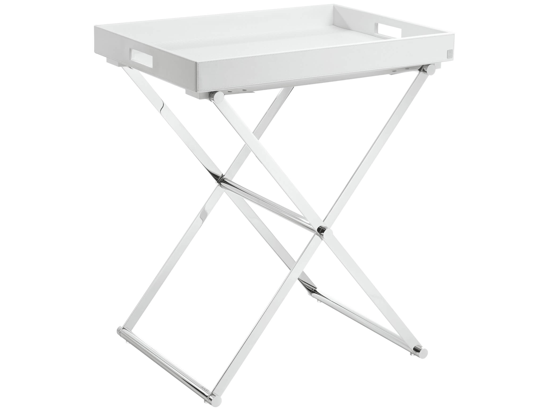 Beistelltisch Klappbar mit Tablett Xl, Weiss Joop/ Farbe: Weiss / Masse (BxT) :52x32 cm