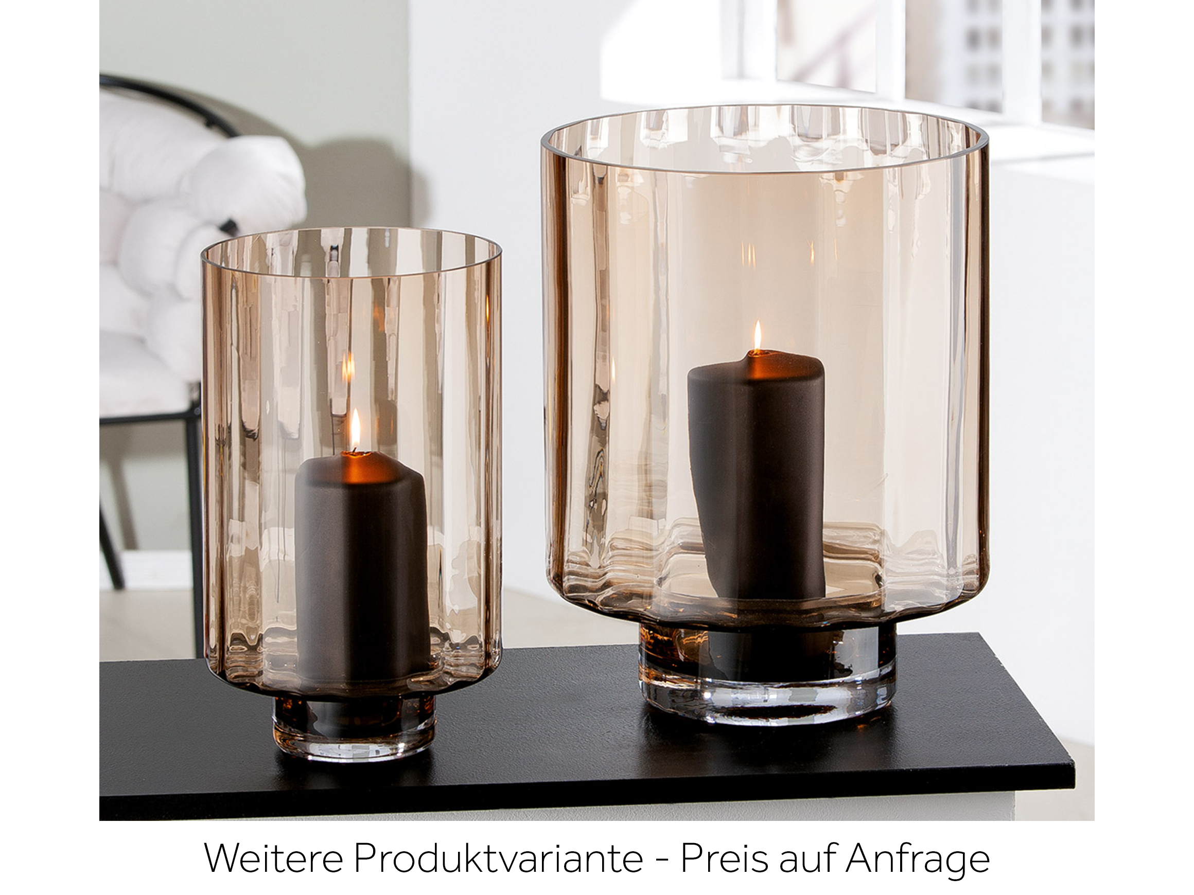 Windlicht Novus Rauchglas H: 30 cm Gilde