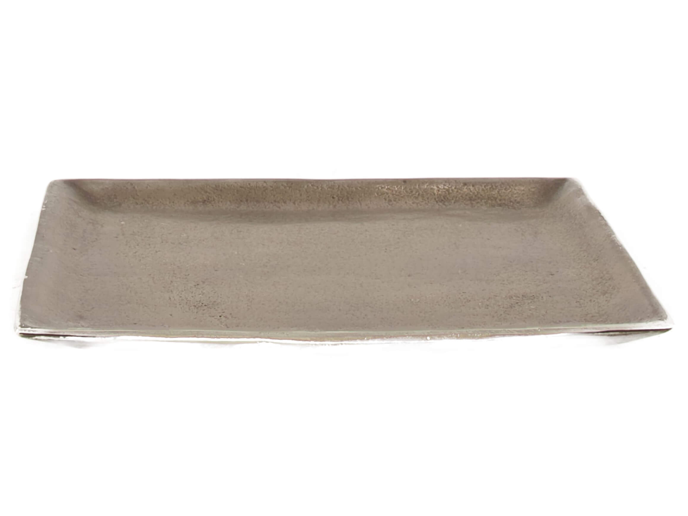 Decofinder Teller Aluminium Schwarz Silber D: 19 cm  | Schubiger Möbel