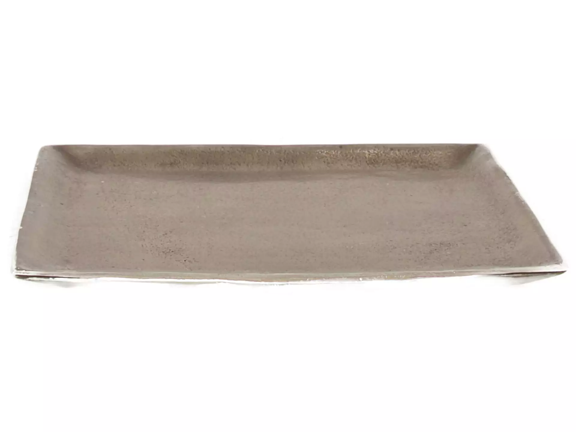 Teller Aluminium Schwarz Silber D: 19 cm Decofinder