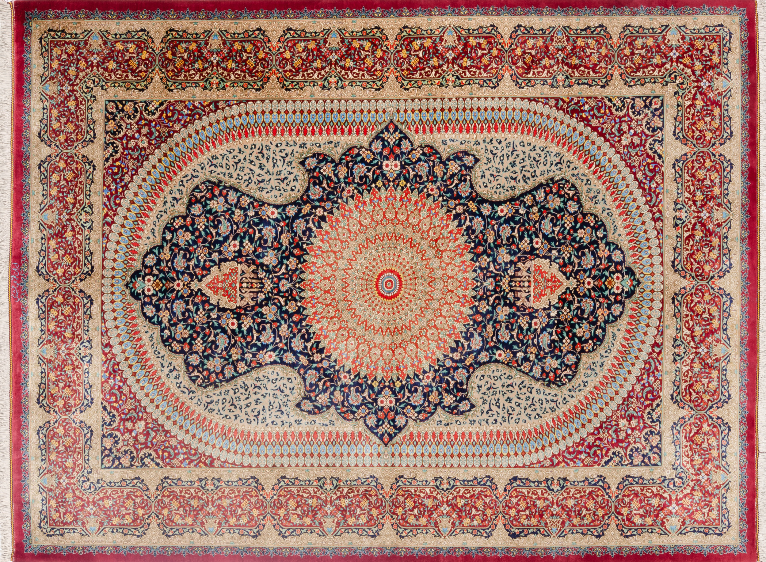 Klassischer Teppich Ghom Fein von Negra