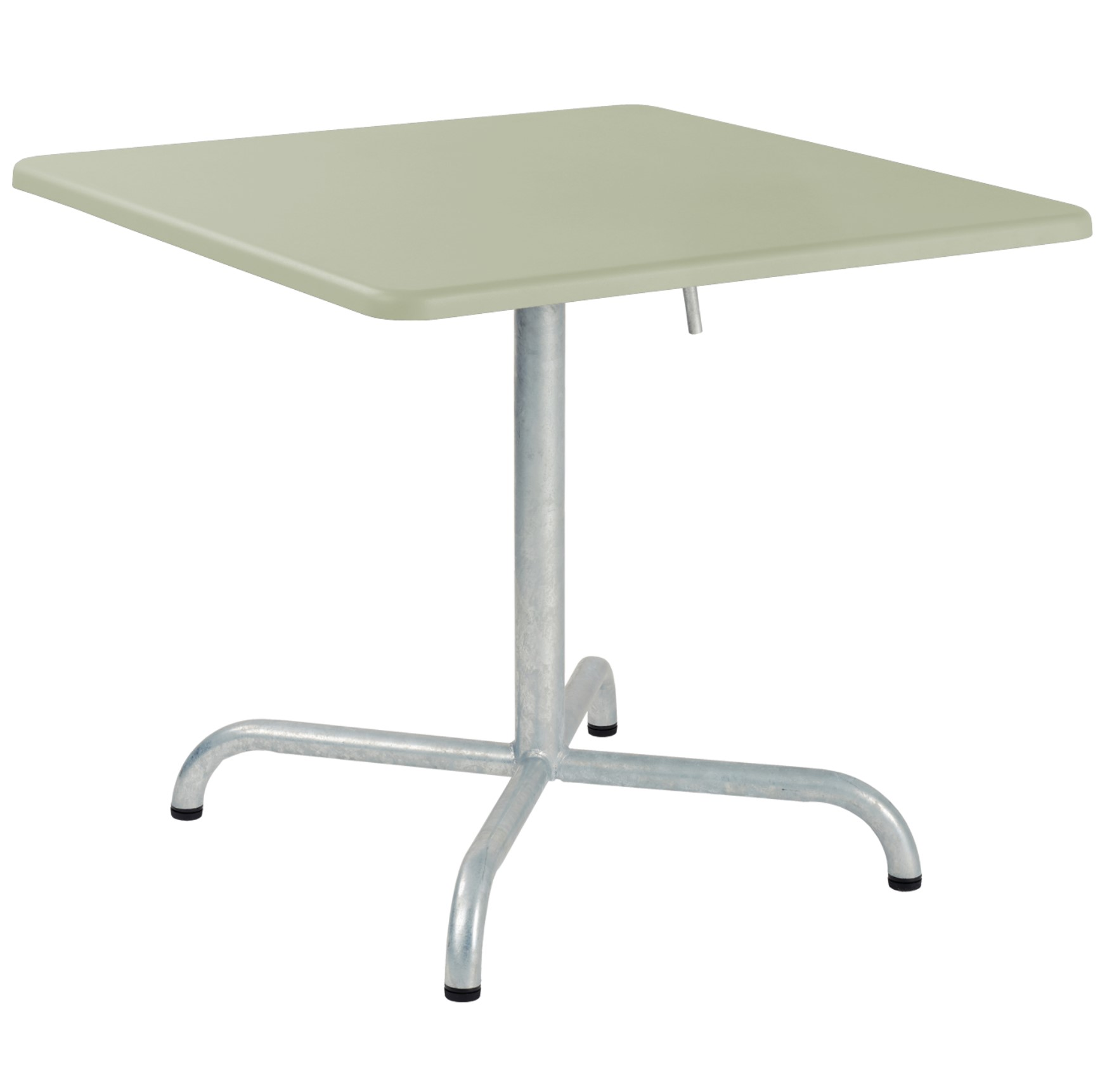 Metall-Stehtisch Säntis Quadratisch Schaffner / Farbe: Pastellgrün