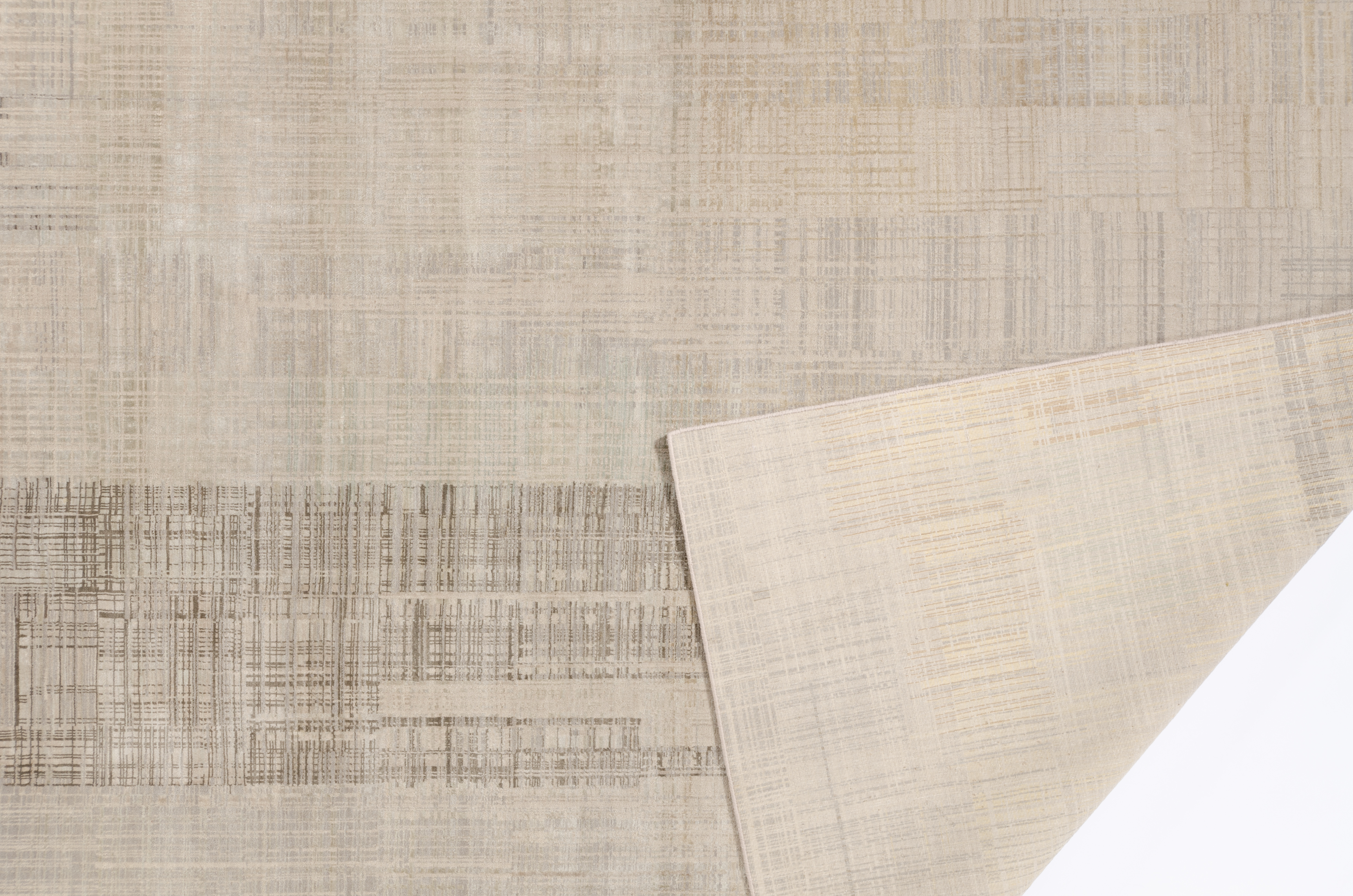 Moderner Teppich Kousha Fein Negra / Farbe: Creme