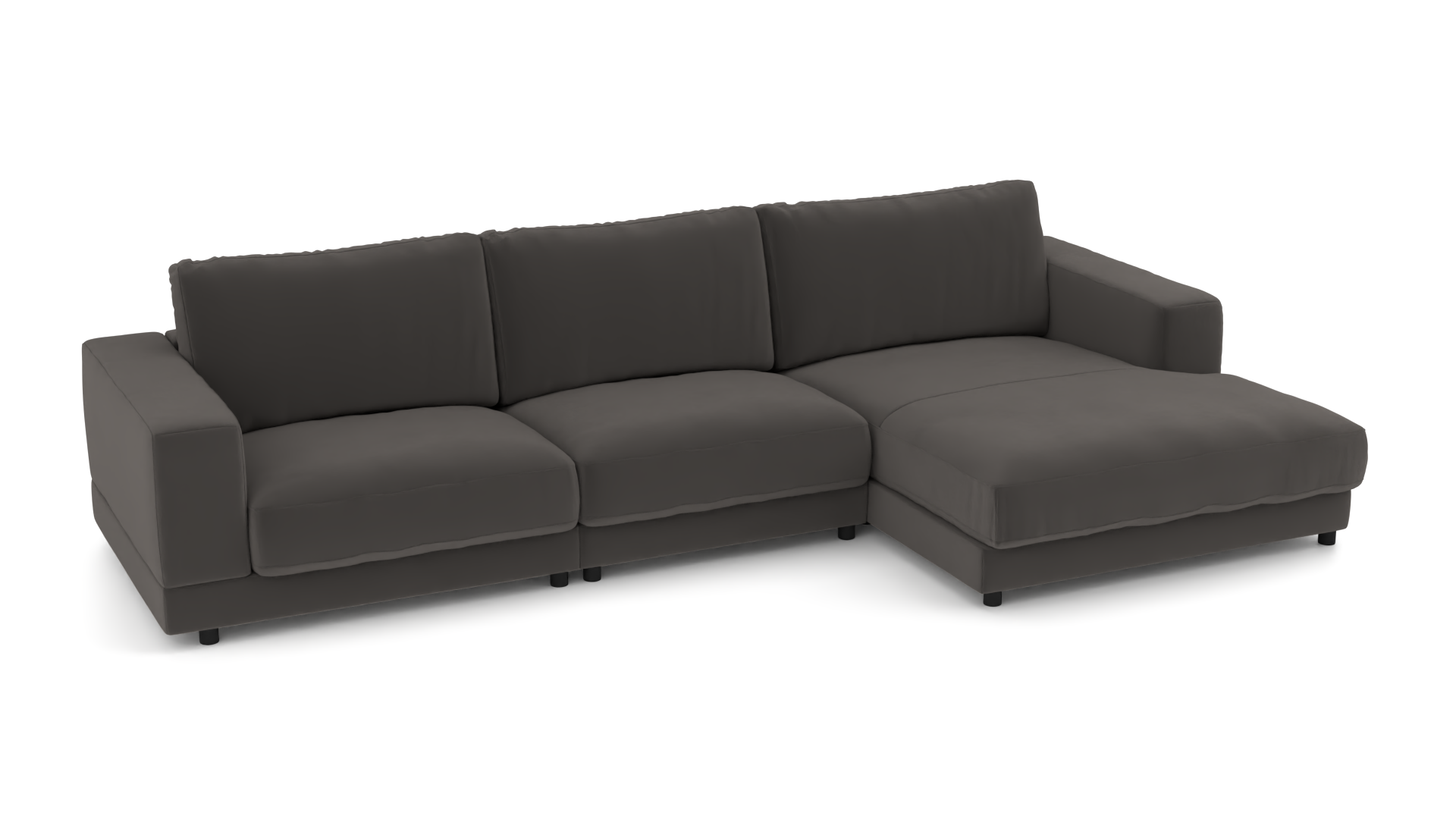 Ecksofa #1 Jupiter rechts - UrbanDesign / Farbe: Anthrazit / Bezugsmaterial: Stoff