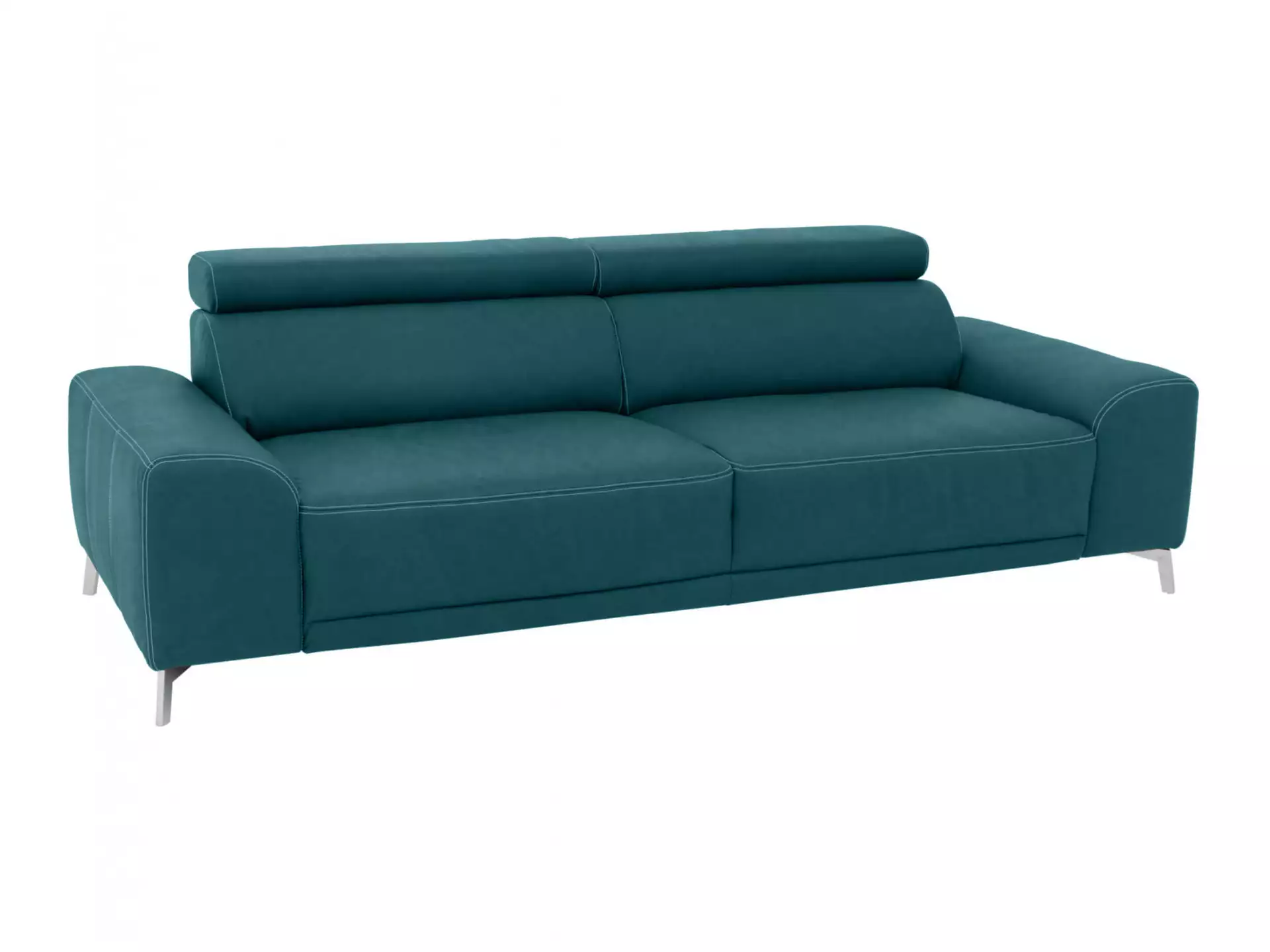 Sofa Lucio Basic B: 242 cm Candy / Farbe: Petrol / Material: Stoff Basic