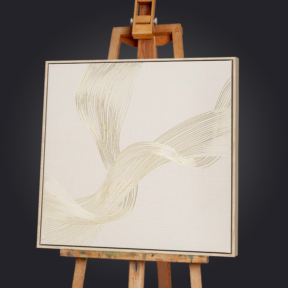 Bild mit Rahmen Golden Swirl 1 image LAND