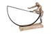 Figur-Uphil, Mannmotiv, Bronze H: 30 cm-Gilde