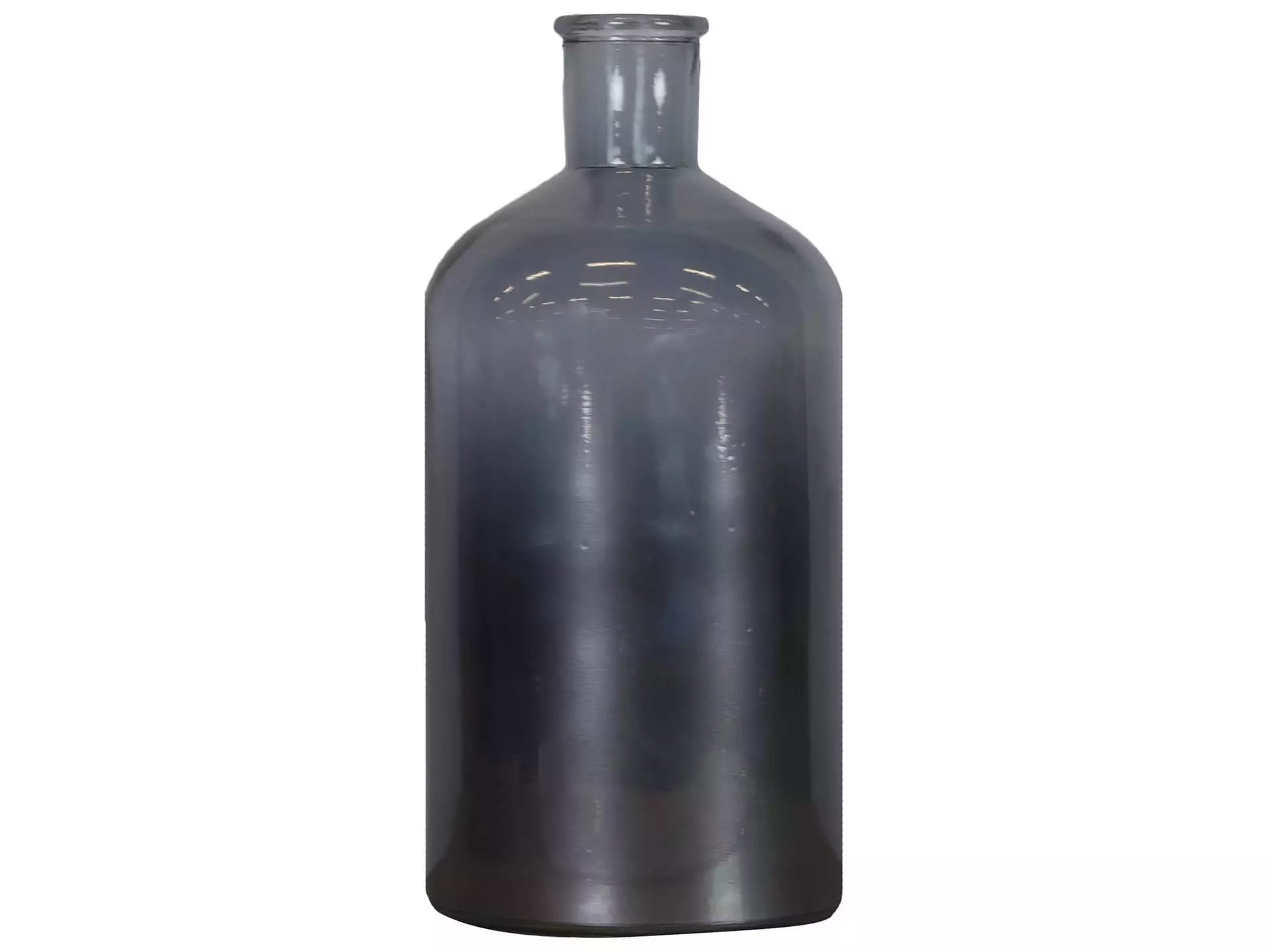 Flasche Glas Metallsilber H: 28 cm Decofinder