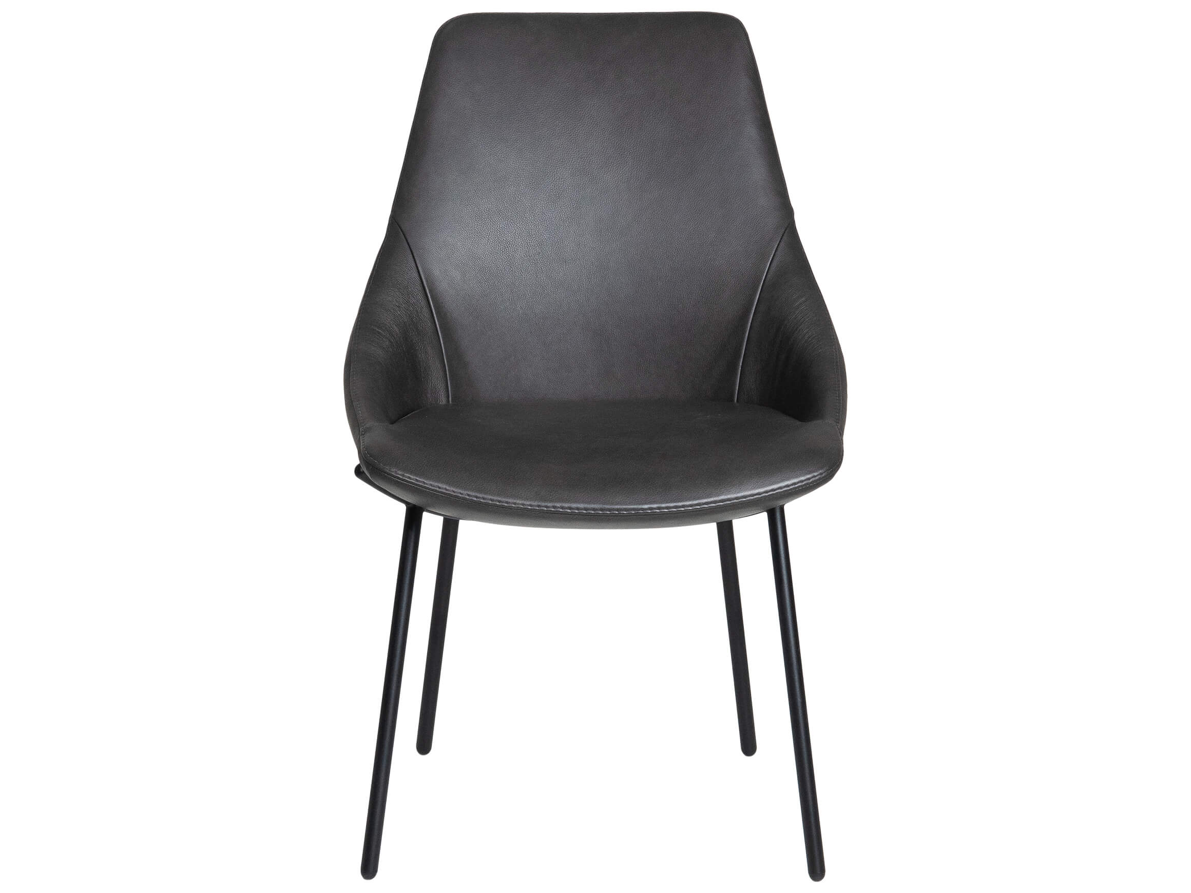 Stuhl Miriam Plantagie / Farbe: Grau Marron / Bezugsmaterial: Leder