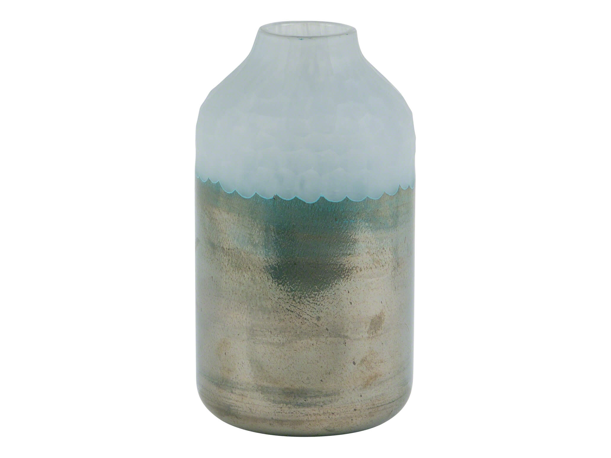 Vase Molato, Glas, Türkis, Höhe 33 cm