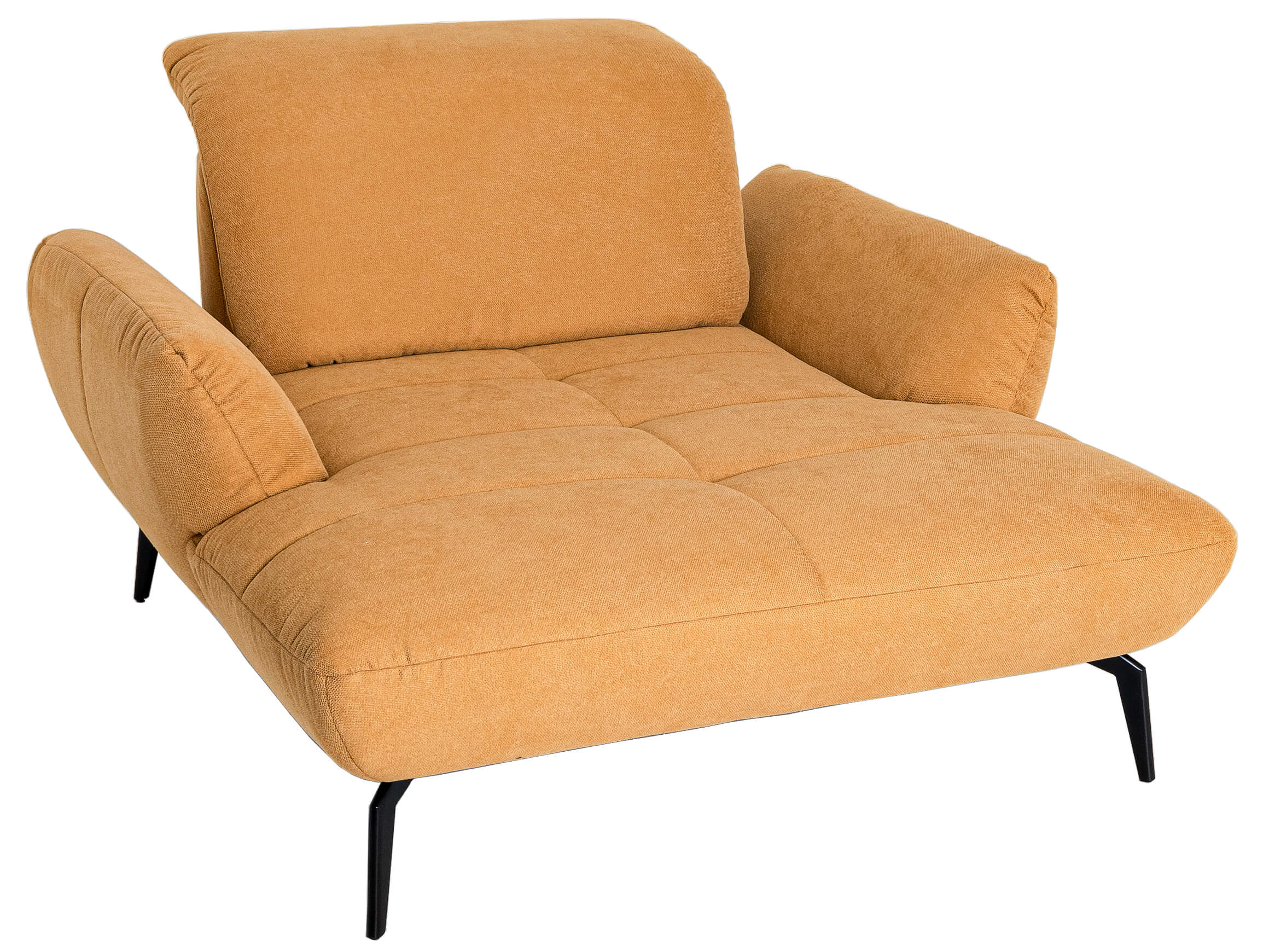 Loveseat Nebraska Basic Steinpol / Farbe: Mustard / Bezugsmaterial: Stoff