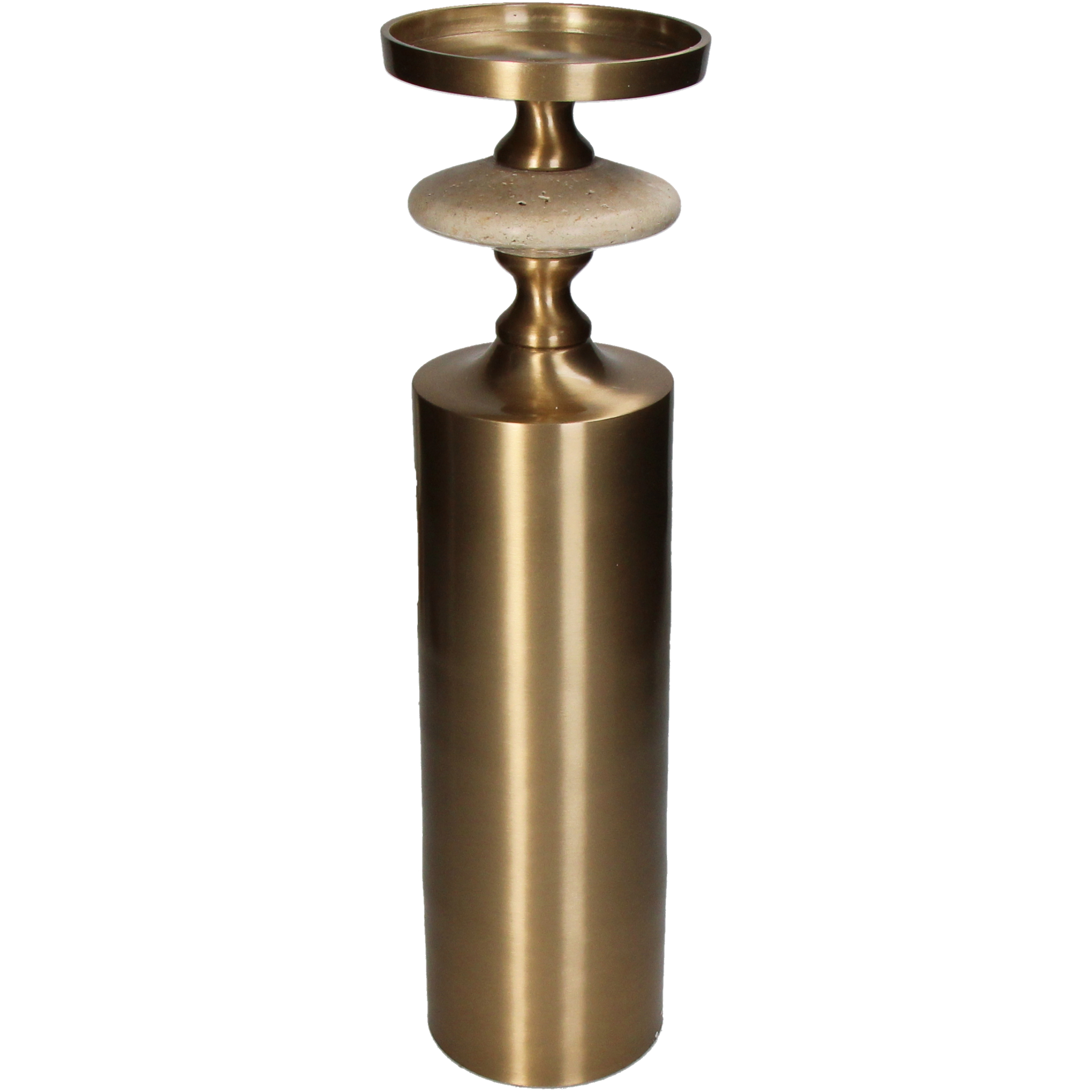 Kerzenständer Aluminium, Gold H: 42 cm Kersten