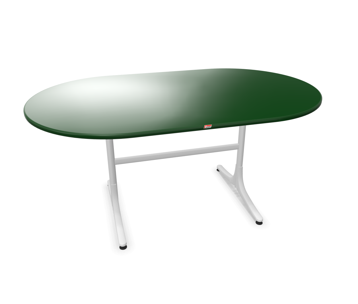 Gartentisch Schaffhausen Oval von Schaffner / Farbe: Tannengrün / Grösse: 160 x 95 cm