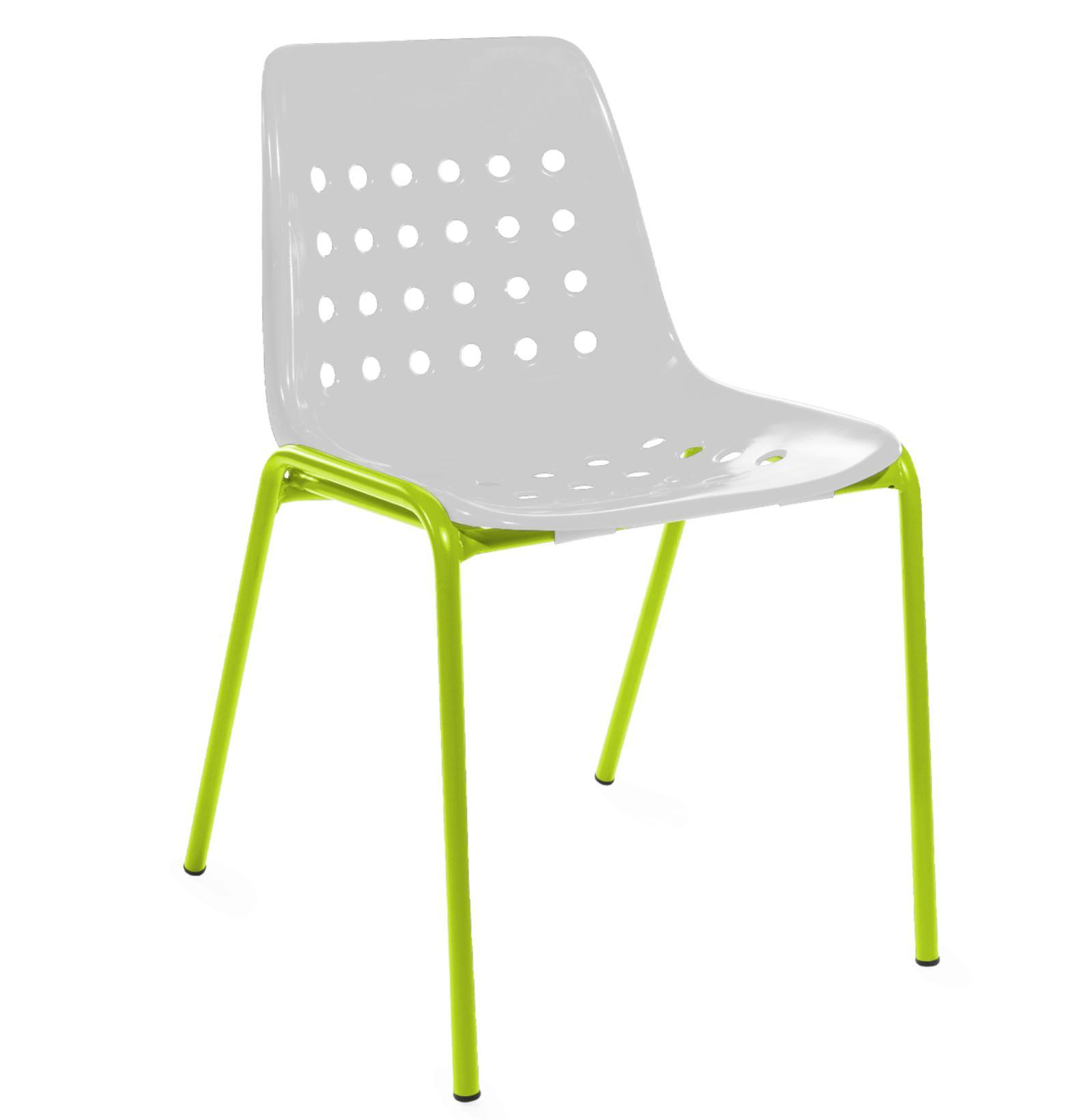 Schalen-Stuhl Bermuda von Schaffner / Farbe: Weiss / Grösse: 49 x 52 cm