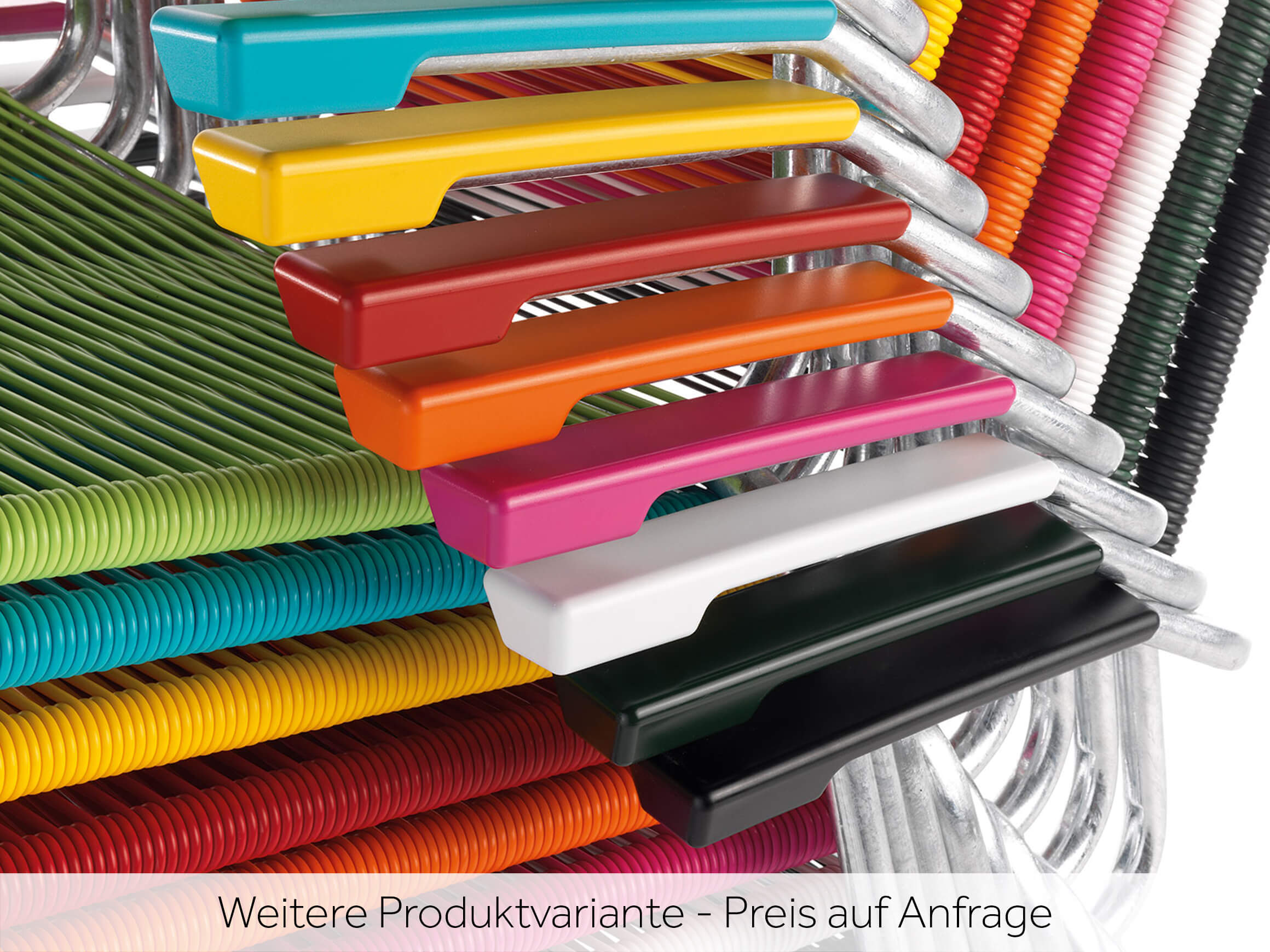 Spaghetti-Stuhl Säntis mit Armlehne Schaffner / Farbe: Rot