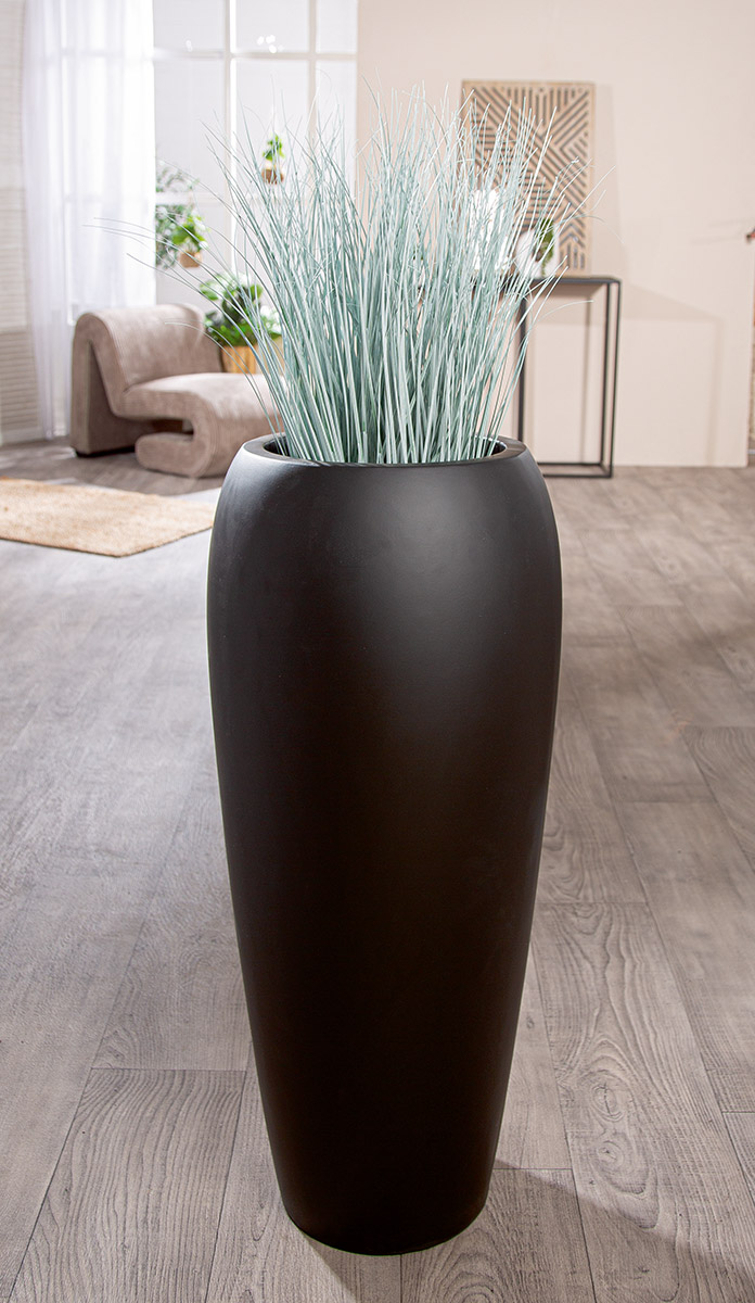 Pflanzengefäss Trendy, Fiberglas, Schwarz H: 92 cm Gilde