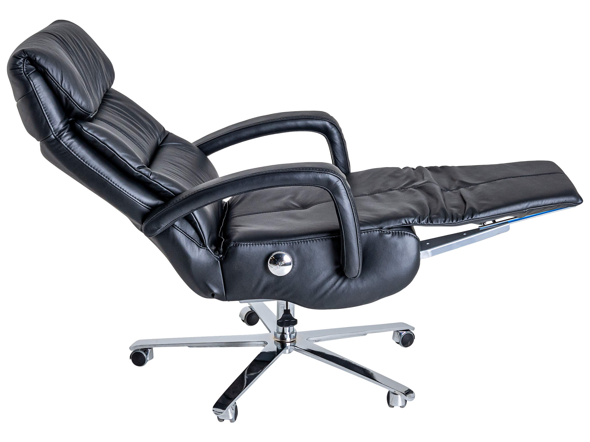 Bürostuhl Barnie Himolla / Farbe: Schwarz / Bezugsmaterial: Leder