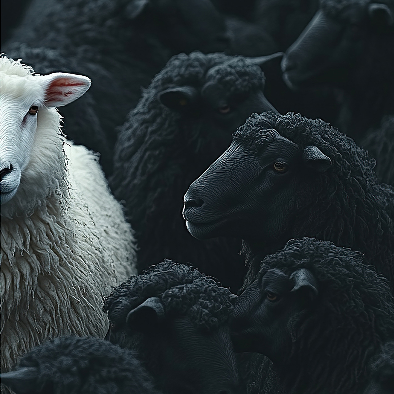 Canvas-White Sheep-image LAND