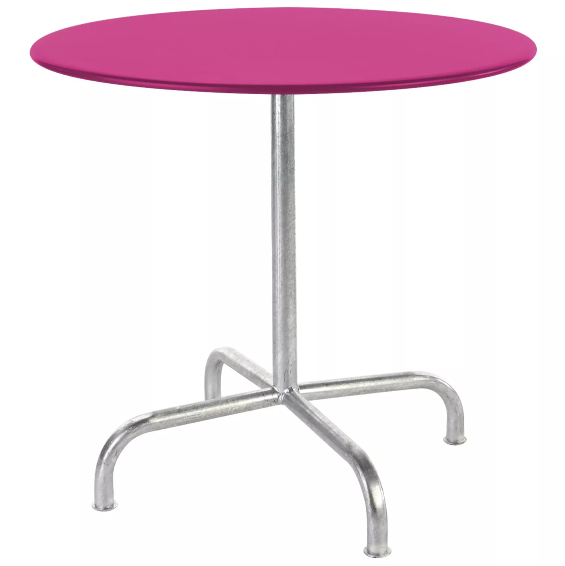 Metall-Tisch Rigi Rund Schaffner / Farbe: Pink