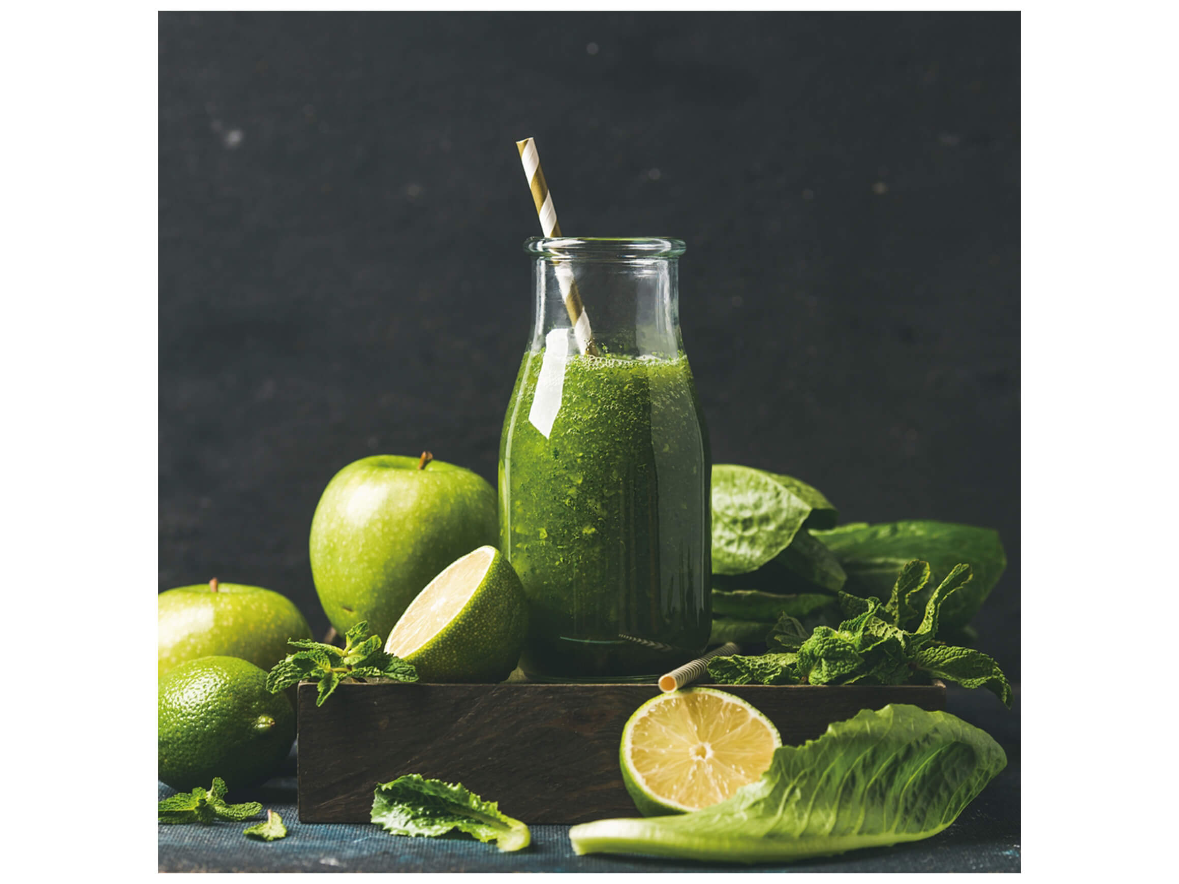 image LAND Digitaldruck auf Glas Grüner Smoothie  | Schubiger Möbel