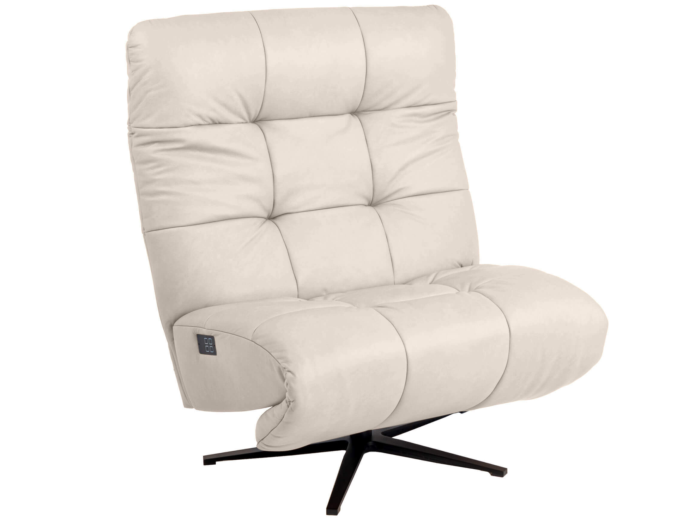 Sessel Palinka Basic Schillig Willi / Farbe: Eisgrau / Material: Leder Basic