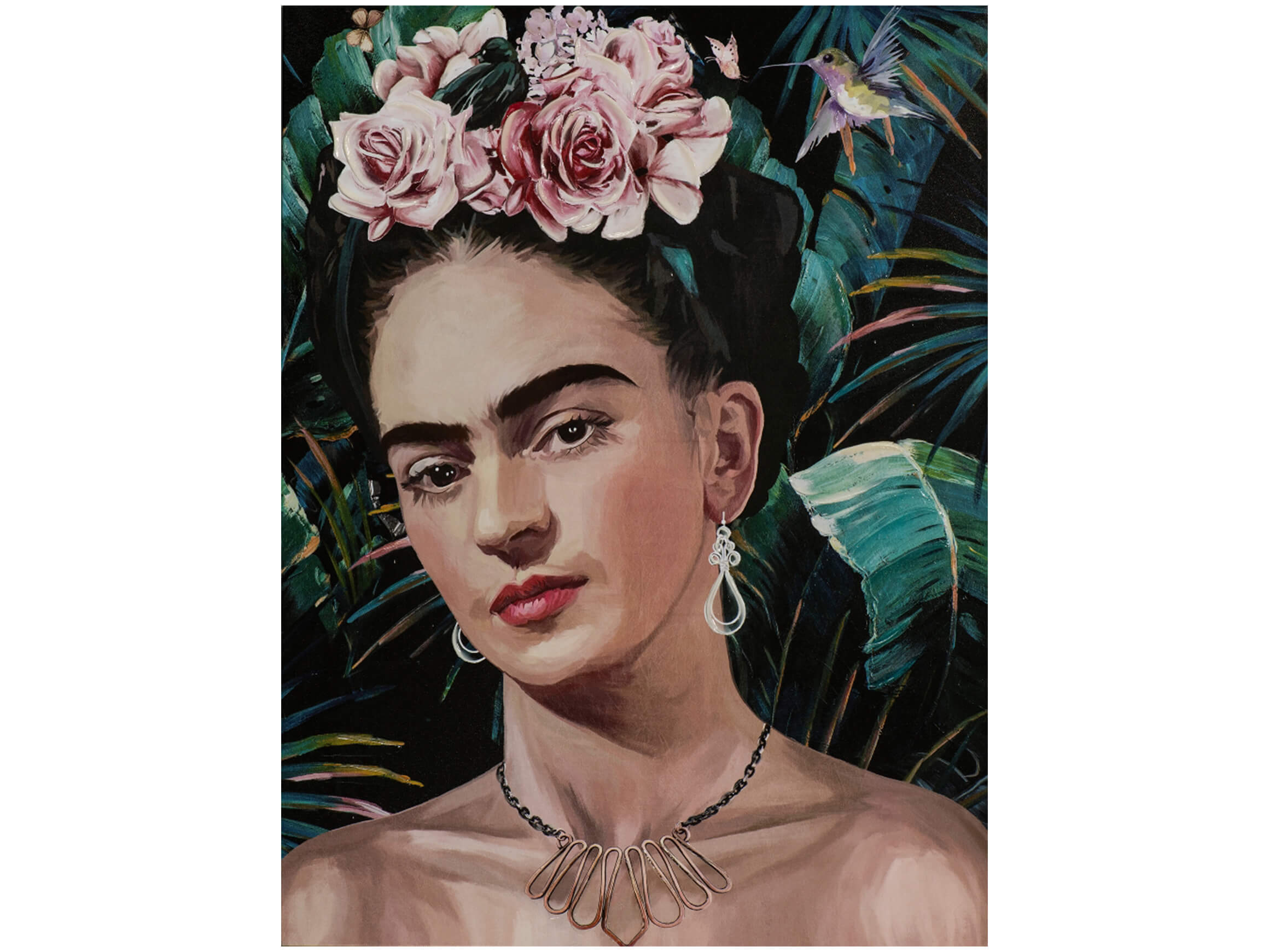 image LAND Bild Melancholische Schönheit mit Blumen  | Schubiger Möbel