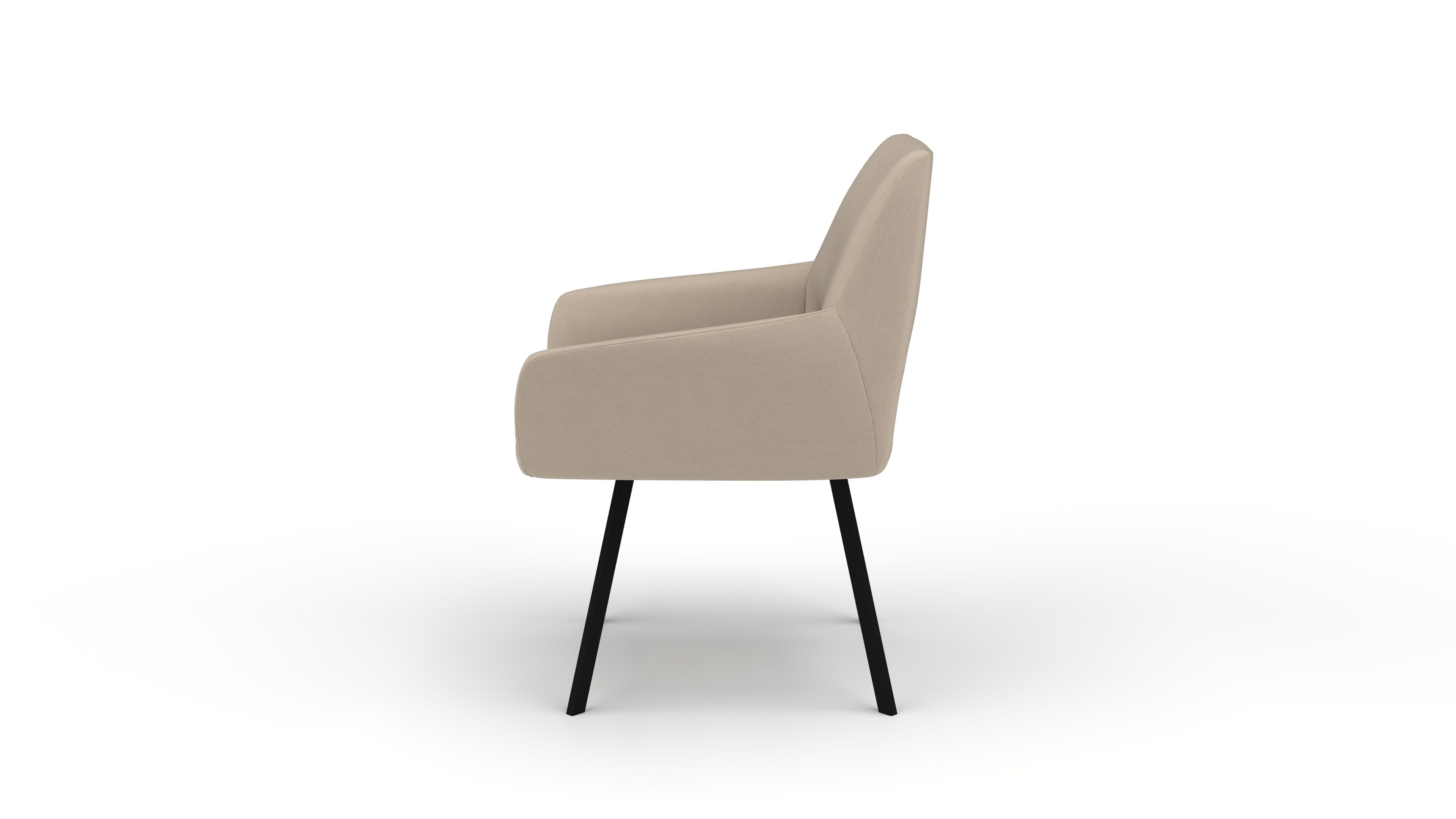 Stuhl Vega - von UrbanDesign | Drehfunktion, Fuss schwarz, Stoff Cream