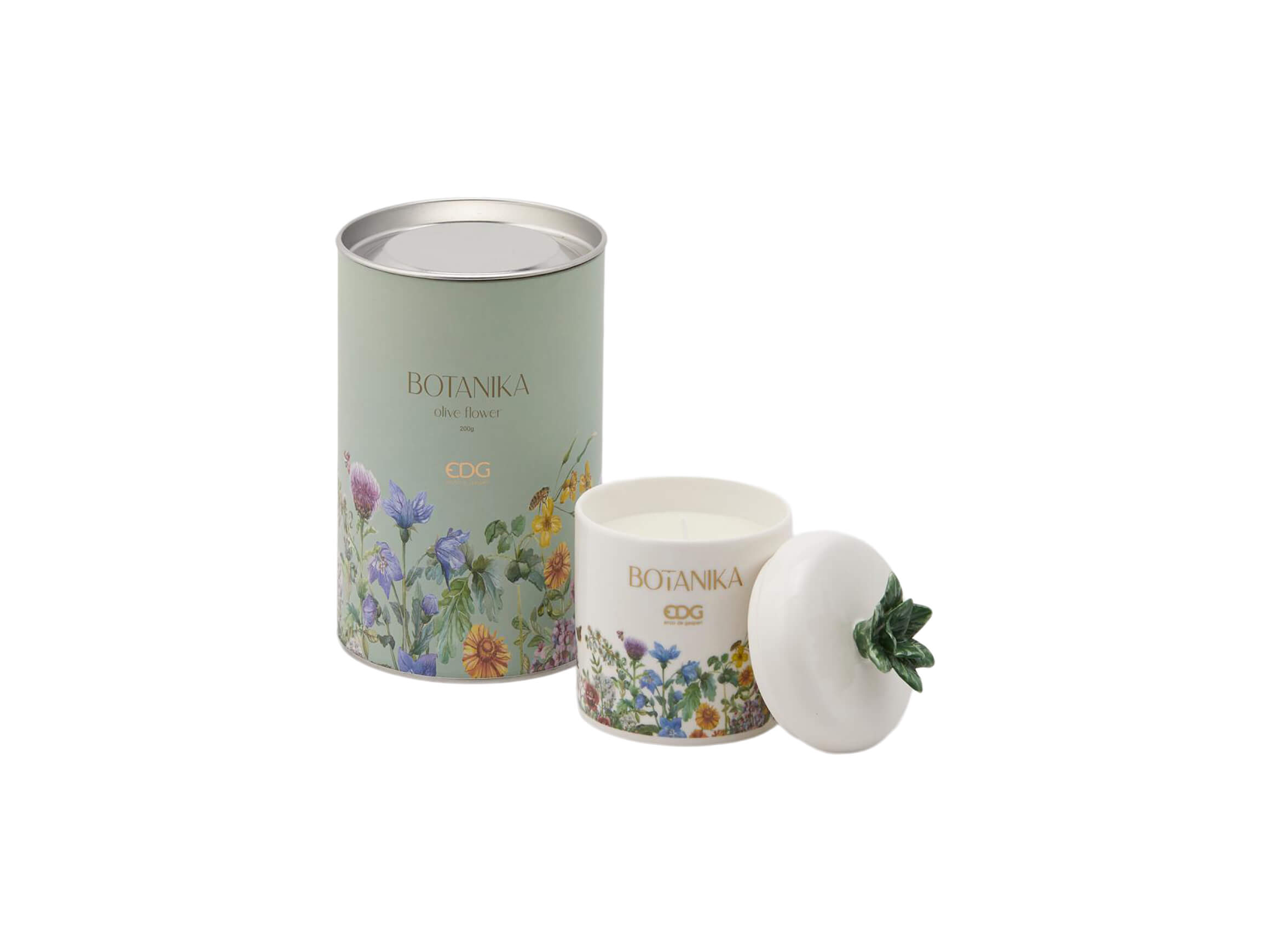 Edg Duftkerze Olive Flower H: 13 cm  | Schubiger Möbel