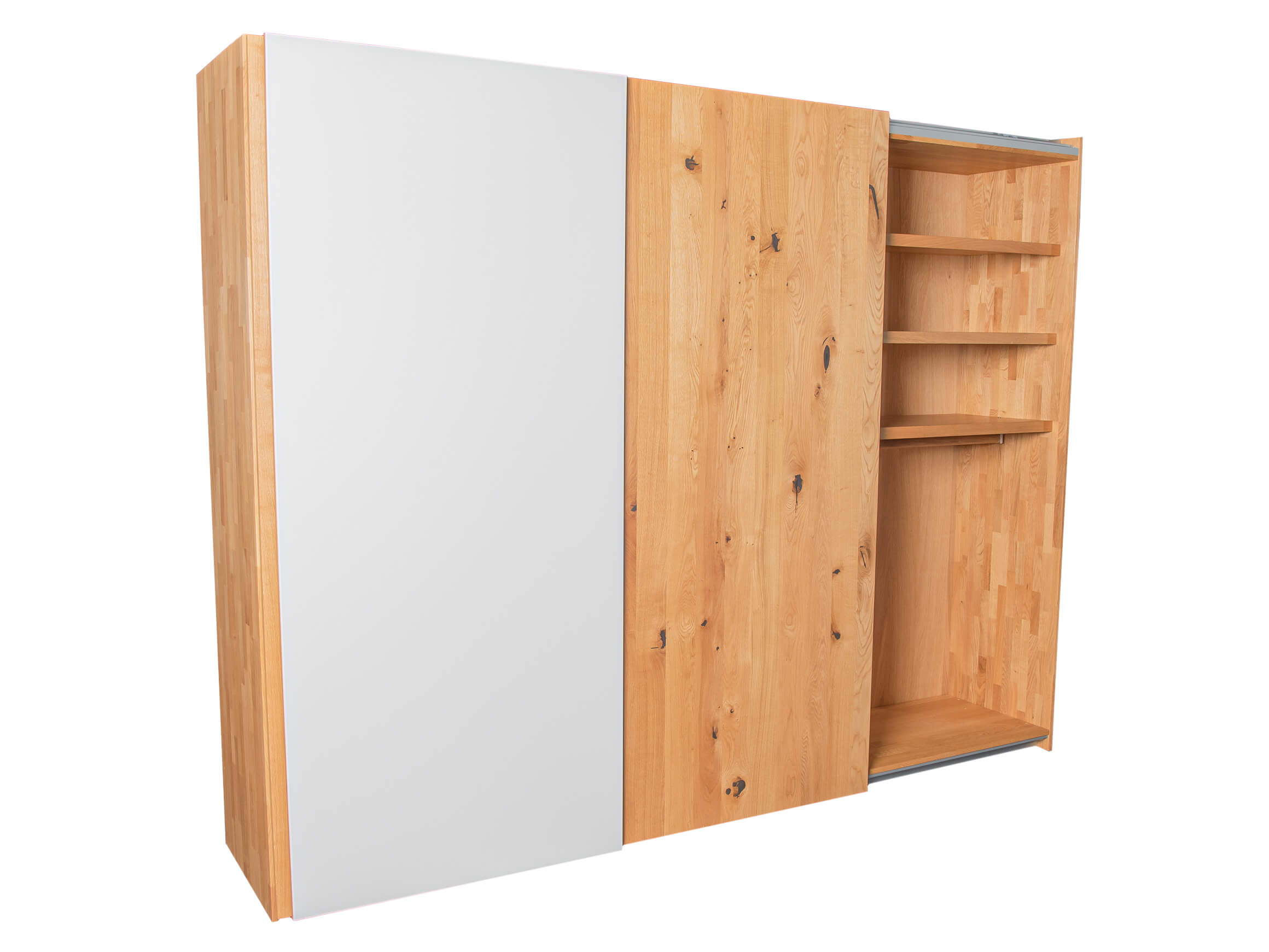 Schwebetürenschrank Soft Team 7 / Farbe: Holzfarbig Naturweiss