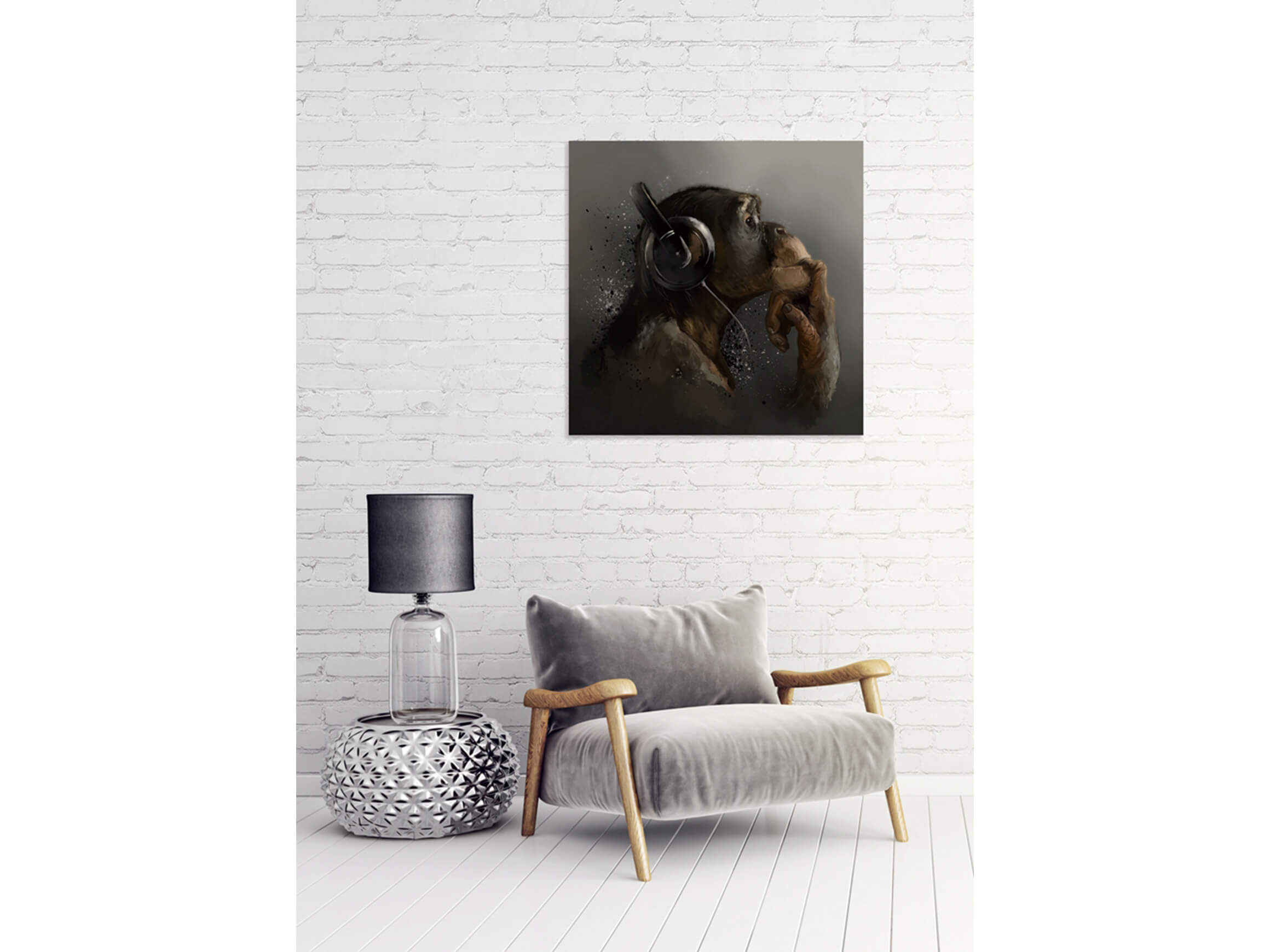 Digitaldruck auf Glas Zauber Der Musik image LAND / Grösse: 80 x 80 cm