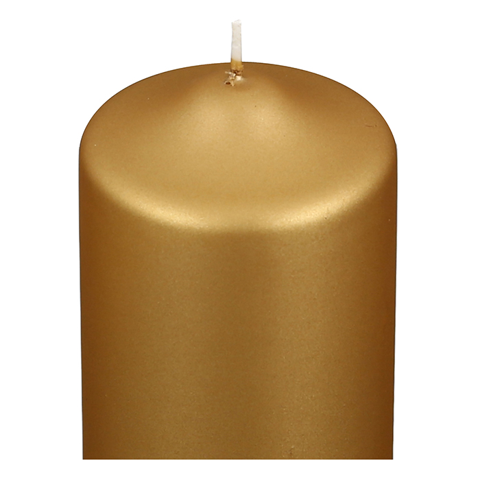 Stumpenkerzen Metallic Gilde