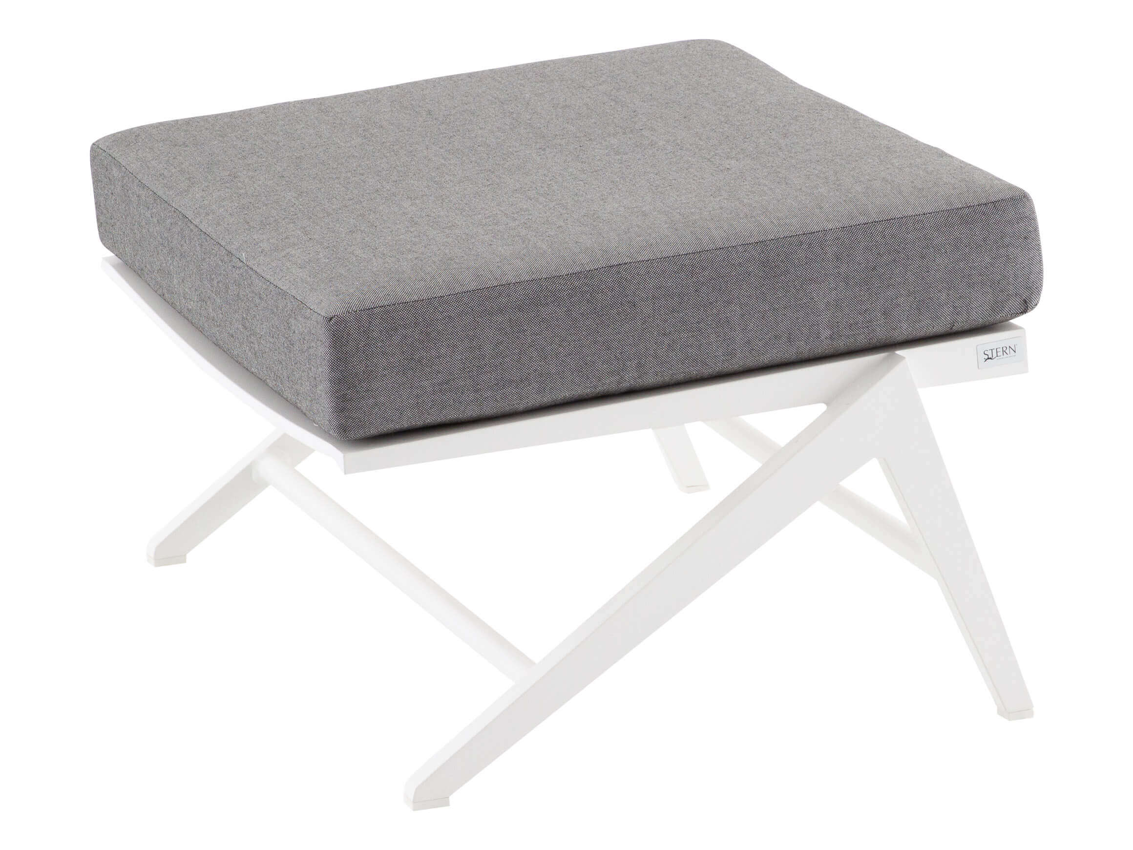 Jackie garden stool, silk grey cushion, WxDxH: 70 x 40 x 42 cm
