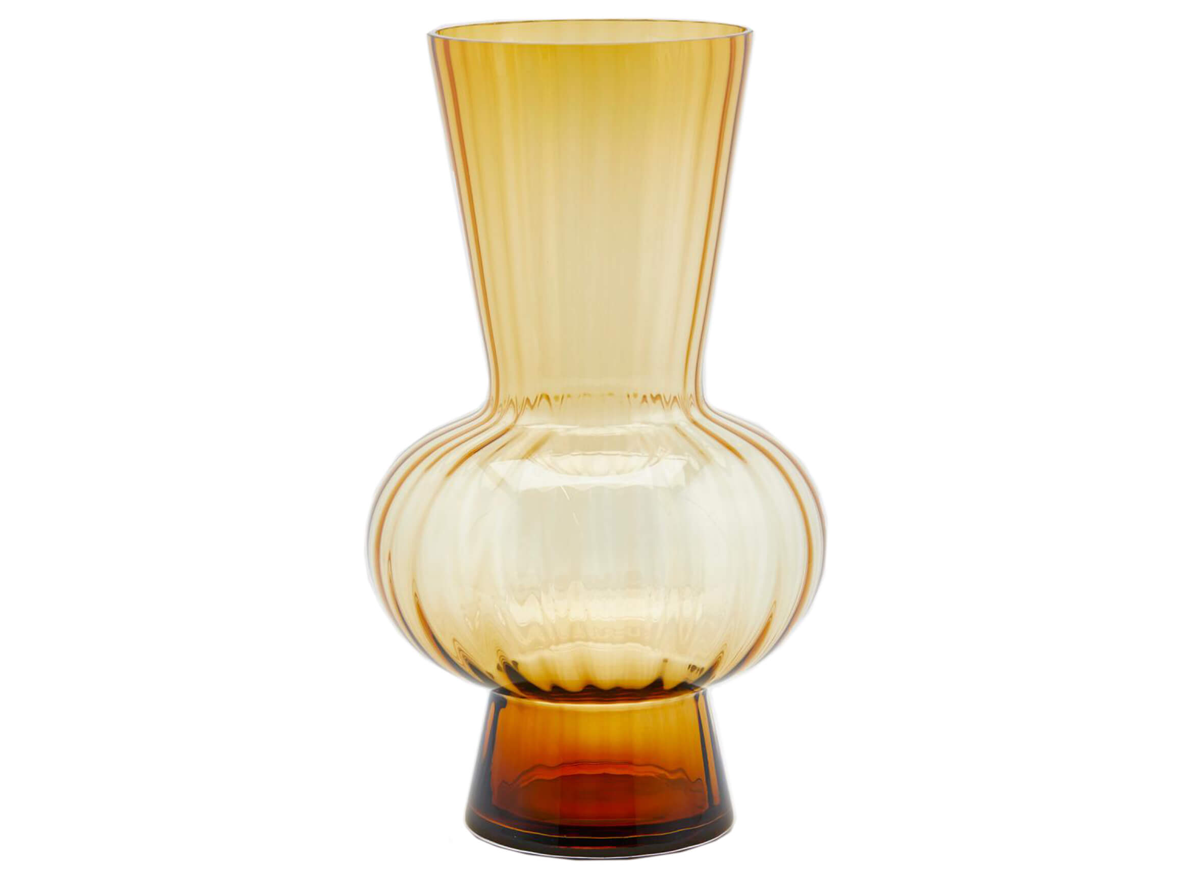 Vase Glas Bernstein H: 45 cm Edg