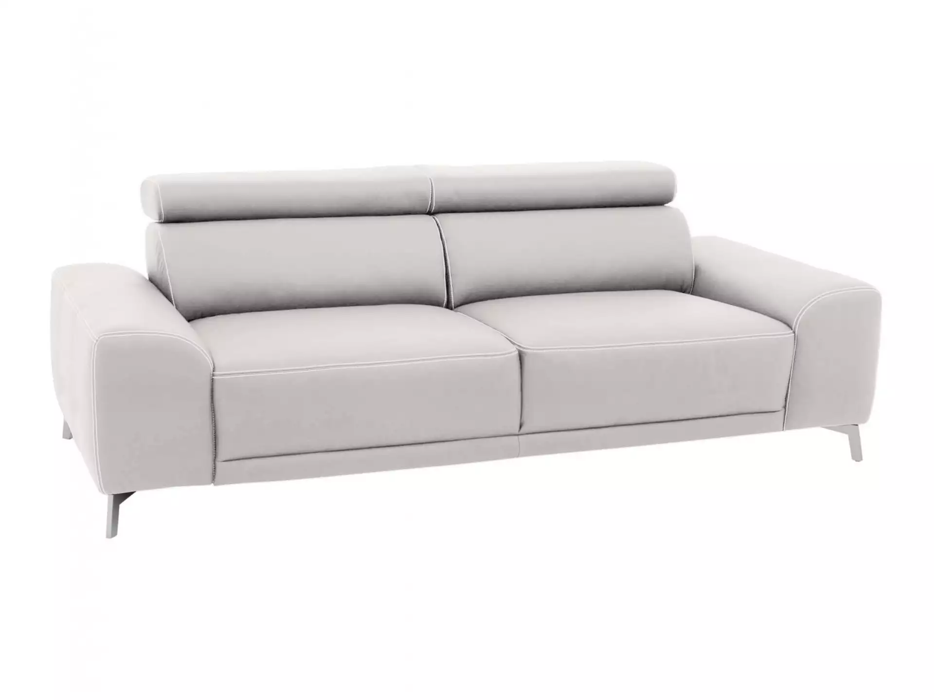 Sofa Lucio Basic B: 222 cm Candy / Farbe: Silver / Material: Stoff Basic