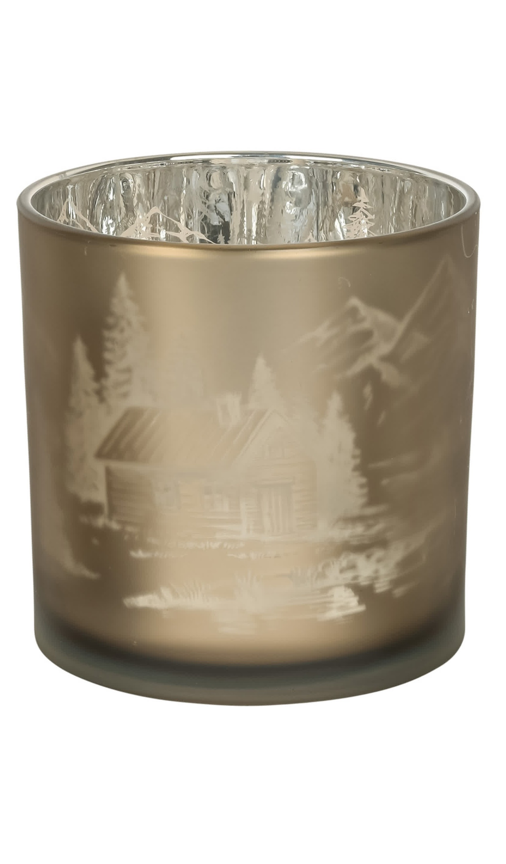 Windlicht Schwedenland, Aluguss, Silber Decofinder