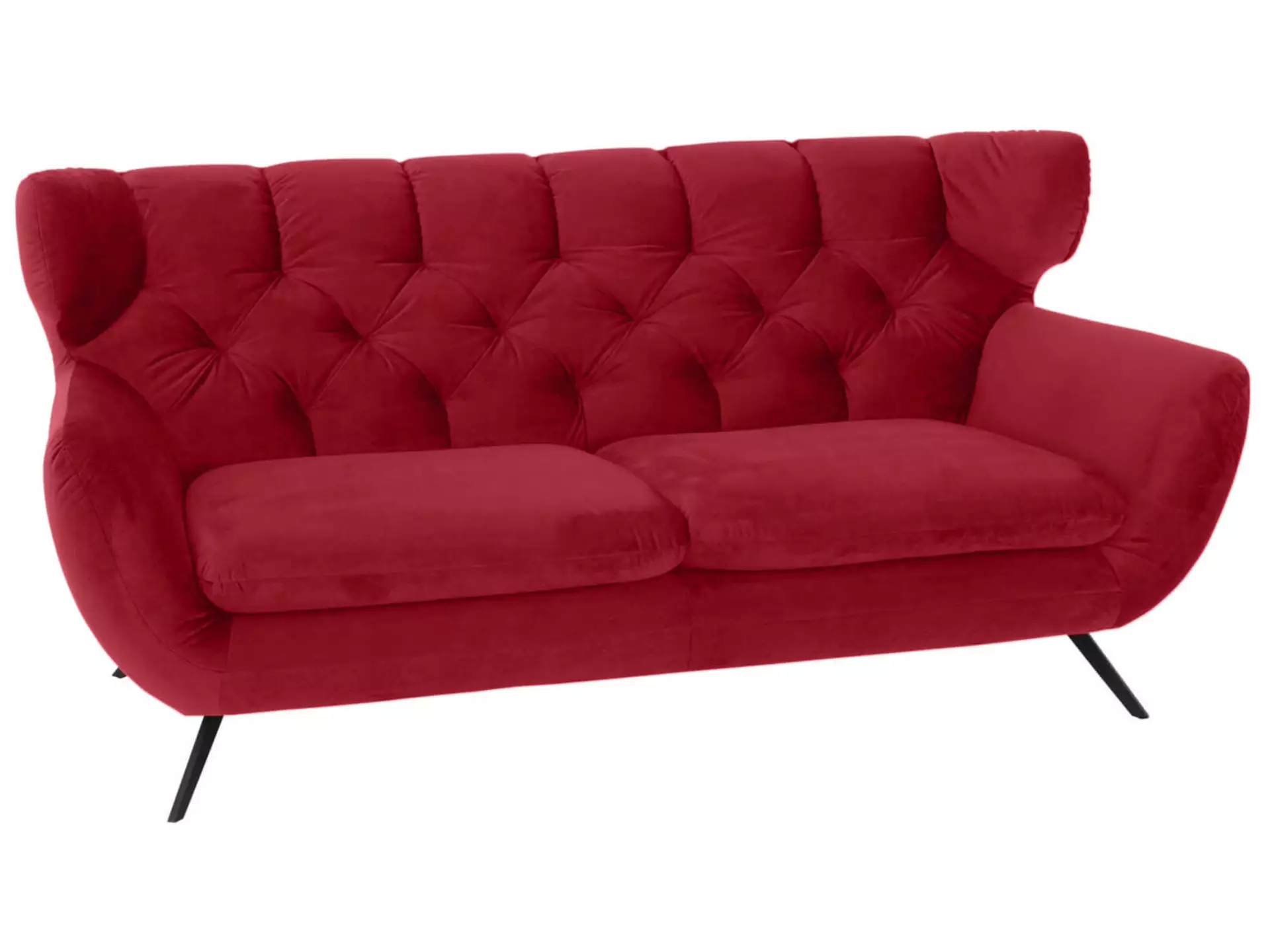 Sofa Sante fe Basic B: 200 cm Candy / Farbe: Cherry / Material: Leder Basic