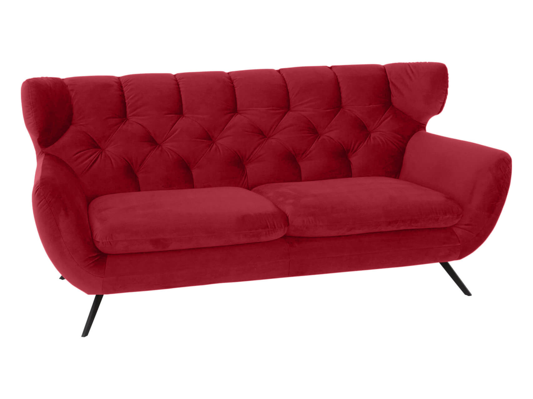 Sofa Sante fe Basic B: 200 cm Candy / Farbe: Cherry / Material: Leder Basic
